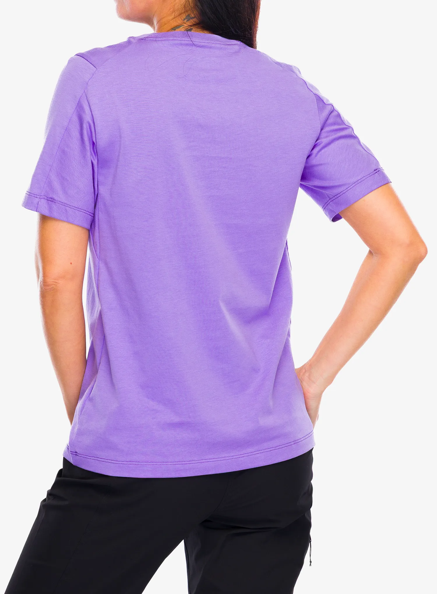 Arcteryx Kragg SL Cotton Emblem Crew SS Női pamutpóló - aster