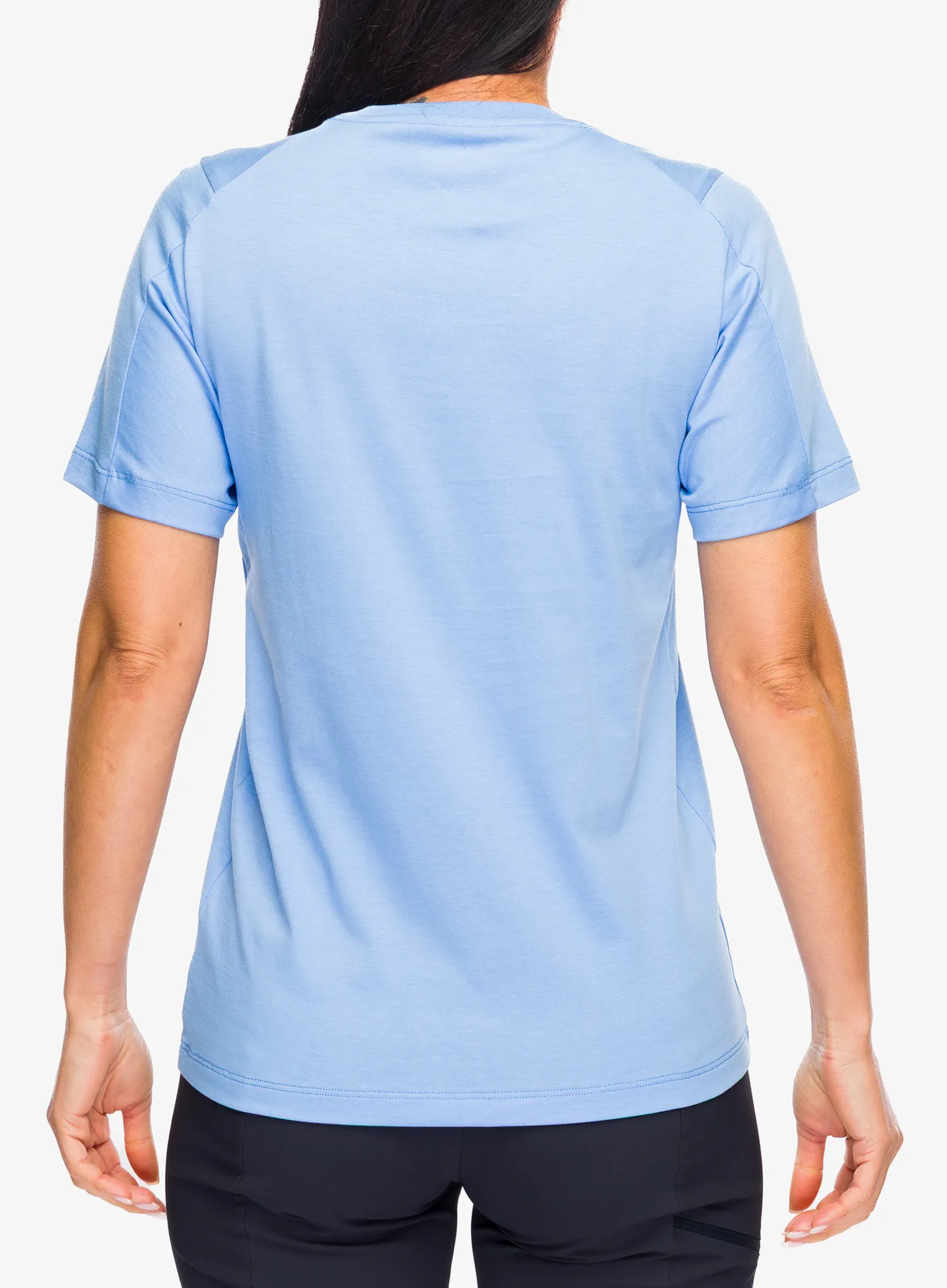 Arcteryx Kragg SL Cotton Emblem Crew SS Női pamutpóló - glacial