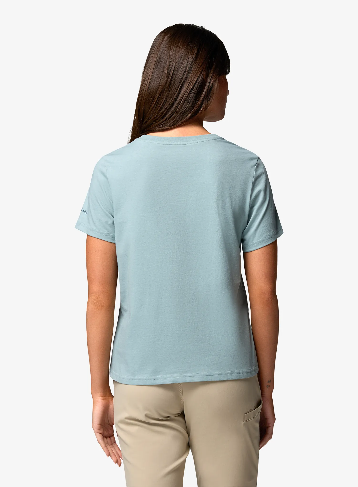 Columbia Rolling Bend Graphic S/S Női pamutpóló - crushed blue/stacked gem mini