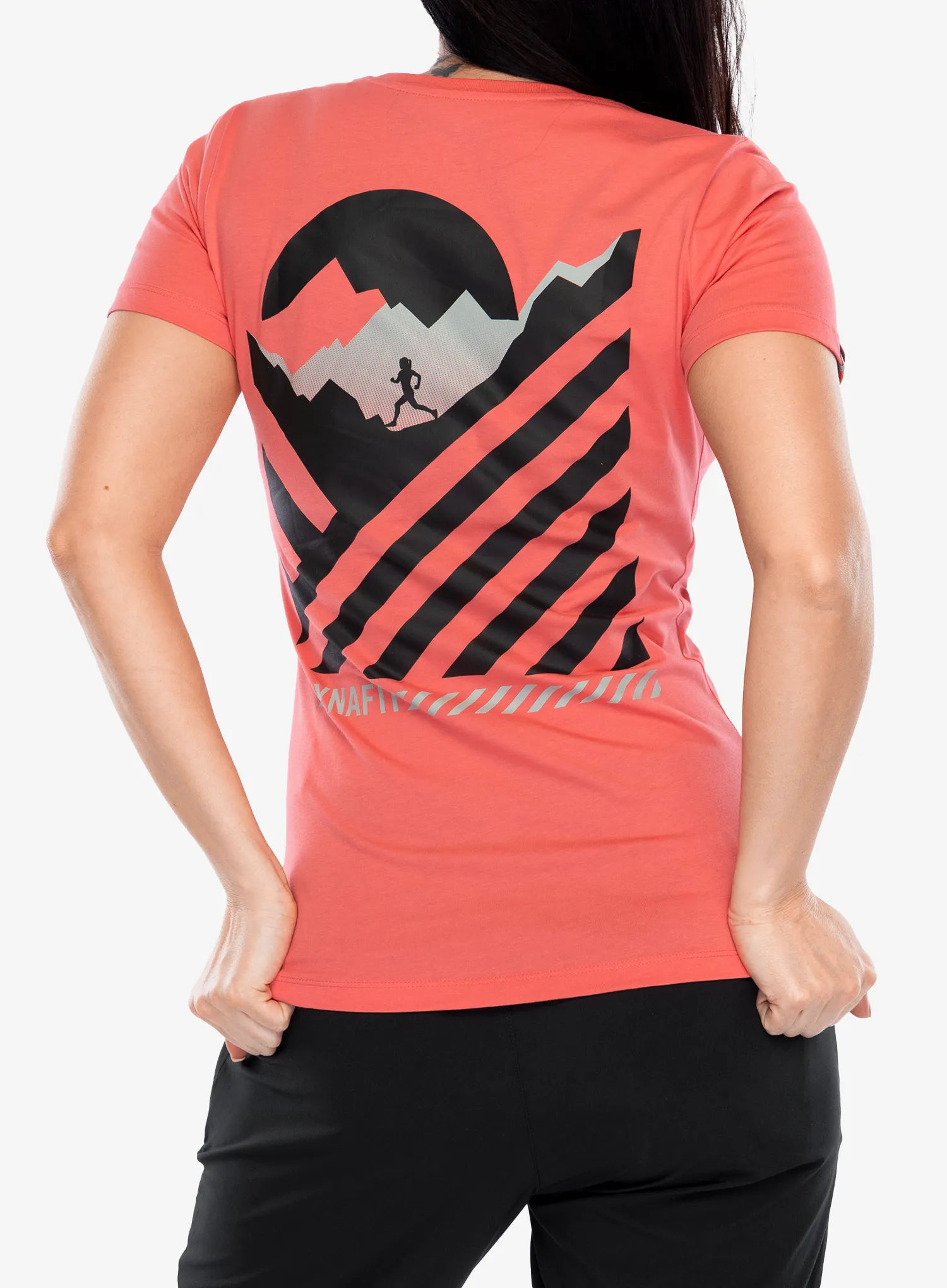 Dynafit 24/7 Graphic T-Shirt Női pamutpóló - cabana/striped elevation