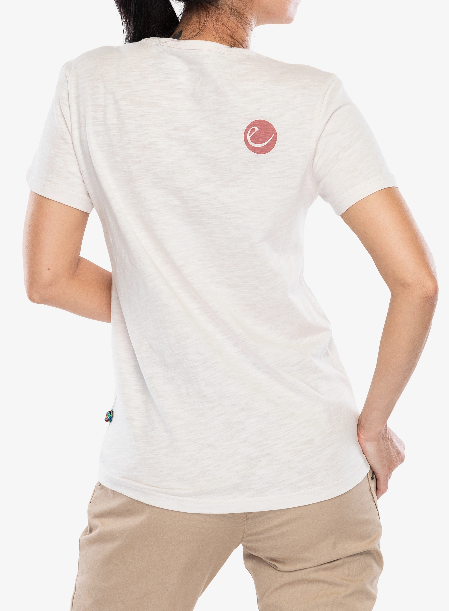 Edelrid Highball T-Shirt V Női Pamutpóló - white