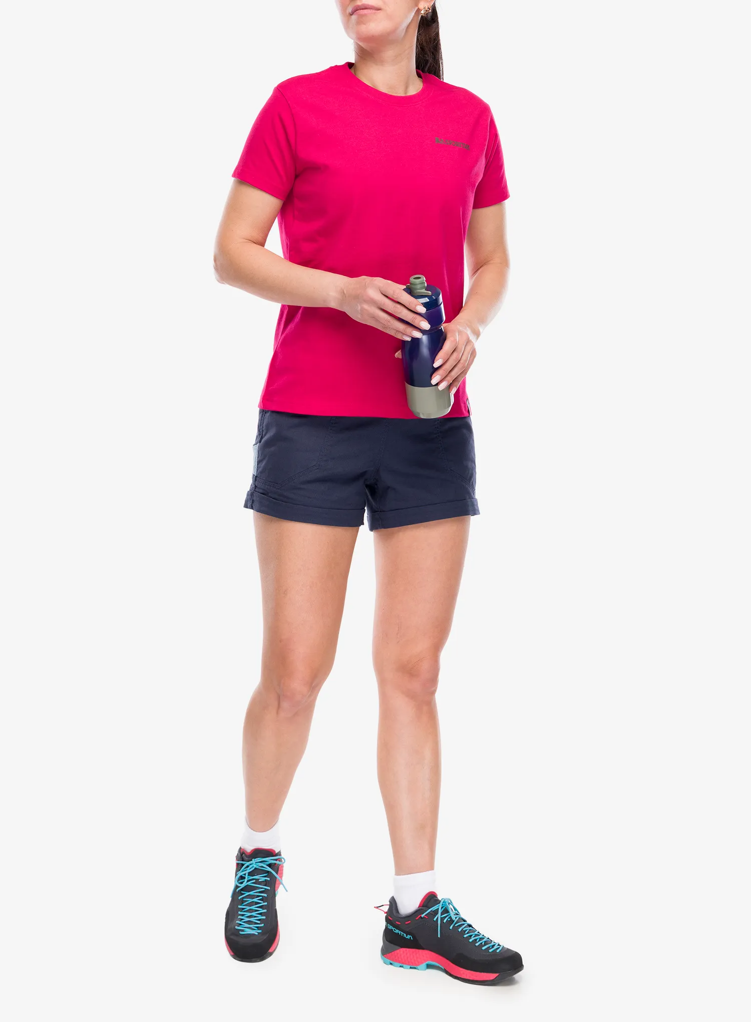 La Sportiva Moon Rock T-Shirt Női pamutpóló - azalea/redwood