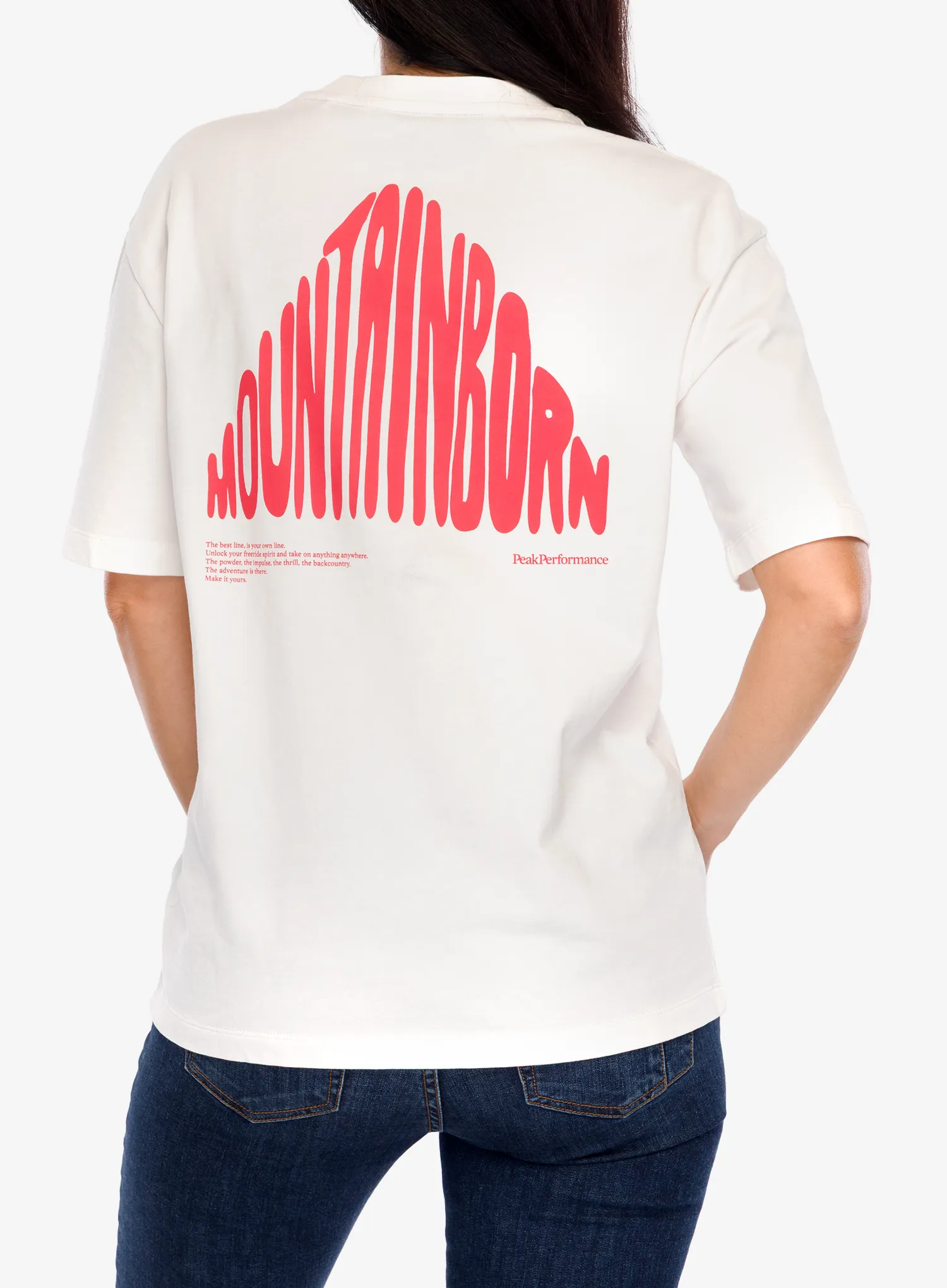 Peak Performance Graphic Tee Női pamutpóló - offwhite