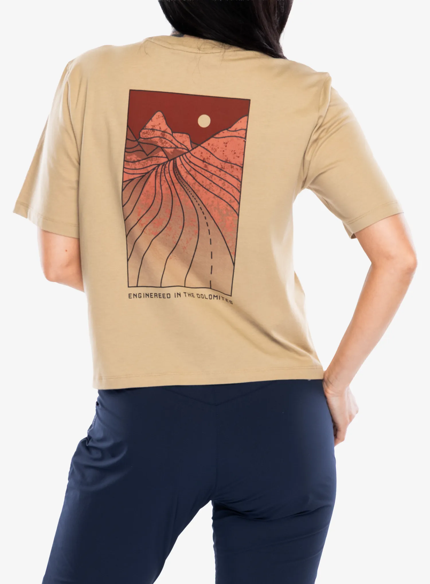 Salewa Eagle Sunset Loose T-Shirt Női pamutpóló - quicksand