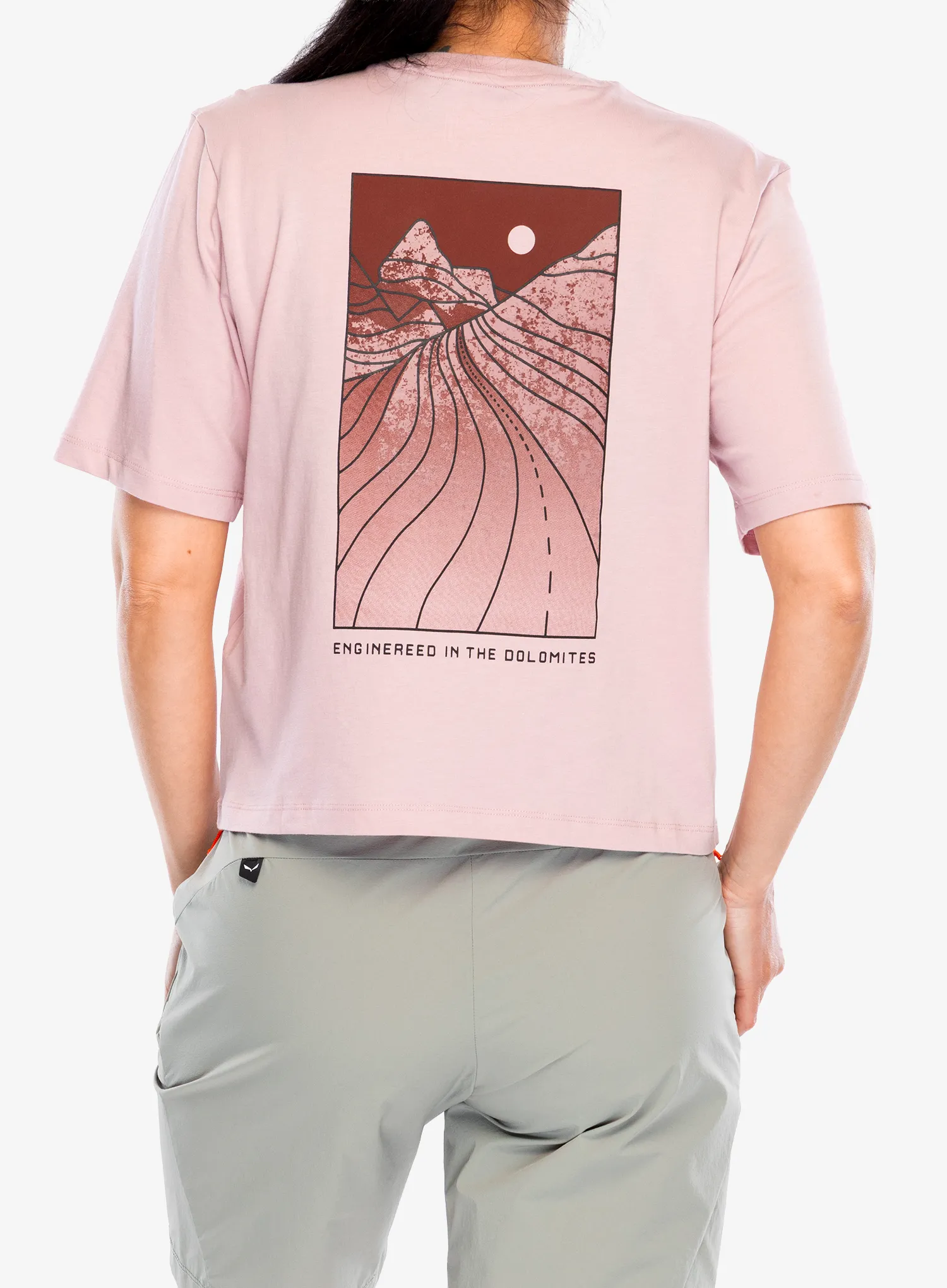 Salewa Eagle Sunset Loose T-Shirt Női pamutpóló - zephyr