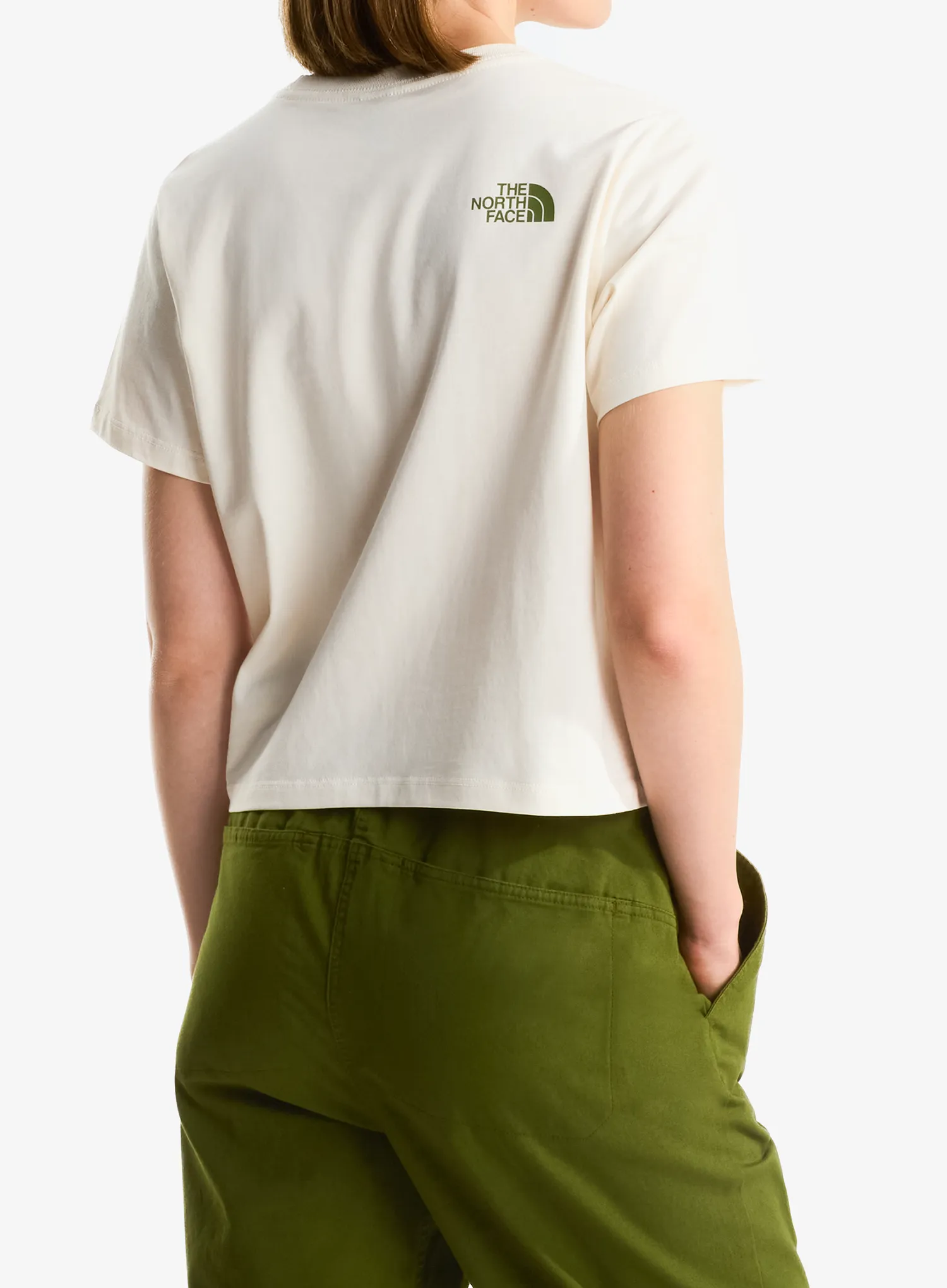 The North Face Flora Embro Regular Short Sleeve Tee Női pamutpóló - white dune