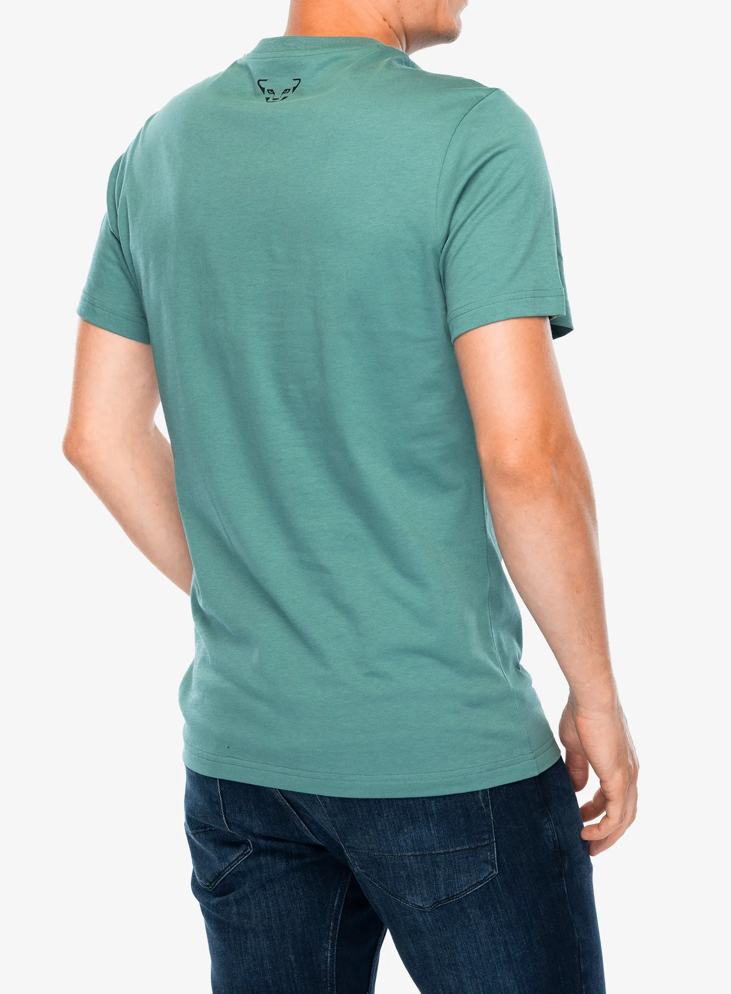 Dynafit Graphic Cotton S/S Tee Pamutpóló - atlantic/tabloid