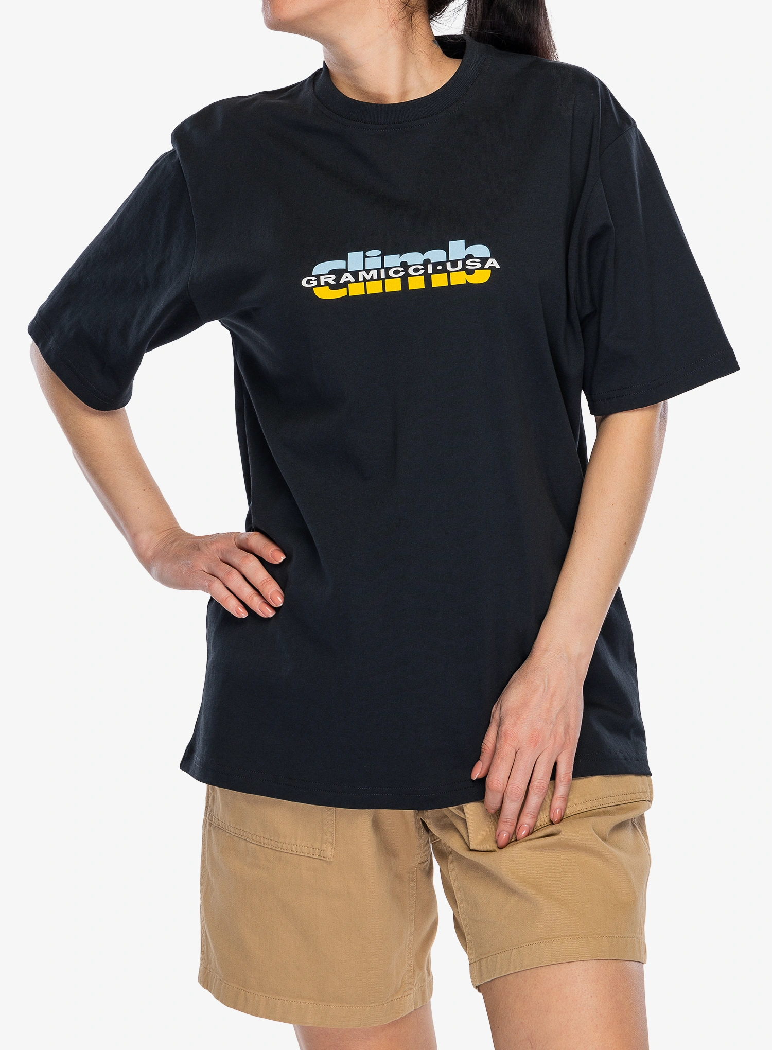 Gramicci Climb Tee Pamutpóló - vintage black