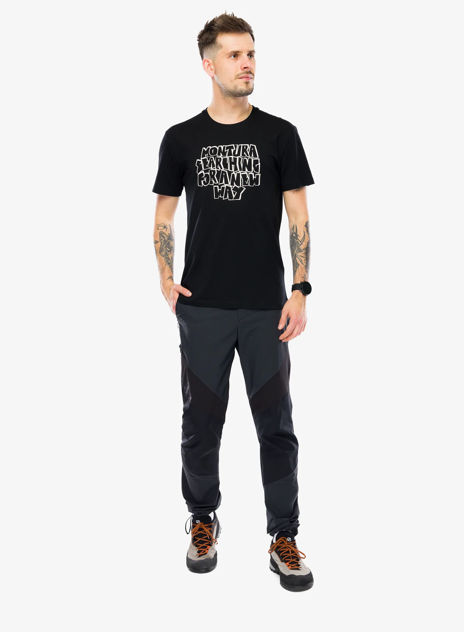 Montura Knots T-Shirt Pamutpóló - black