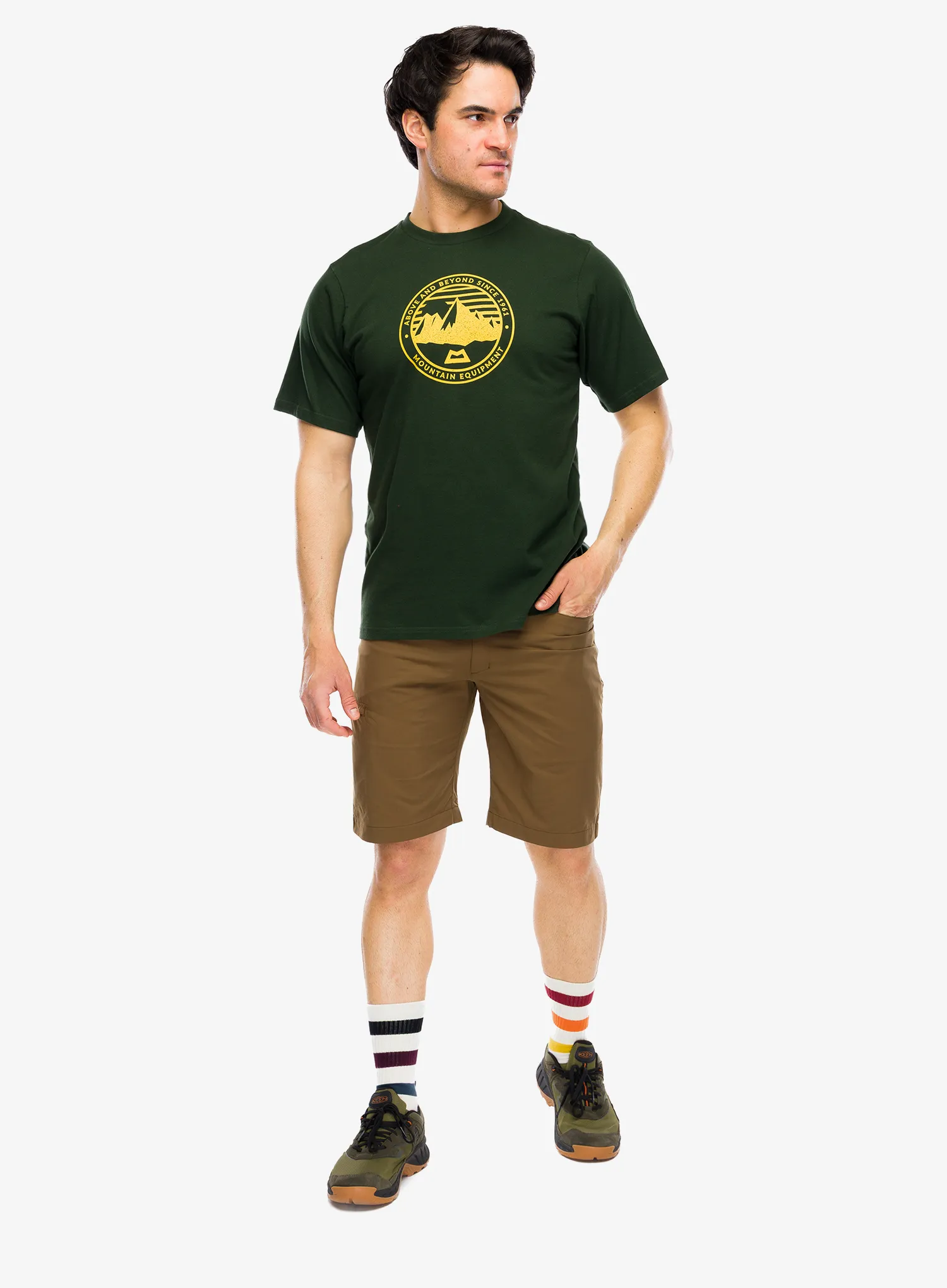 Mountain Equipment Roundel Tee Pamutpóló - conifer/conifer