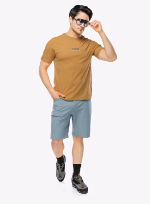 Patagonia 95 Oval Logo T-Shirt Pamutpóló - bobcat brown: sunshine
