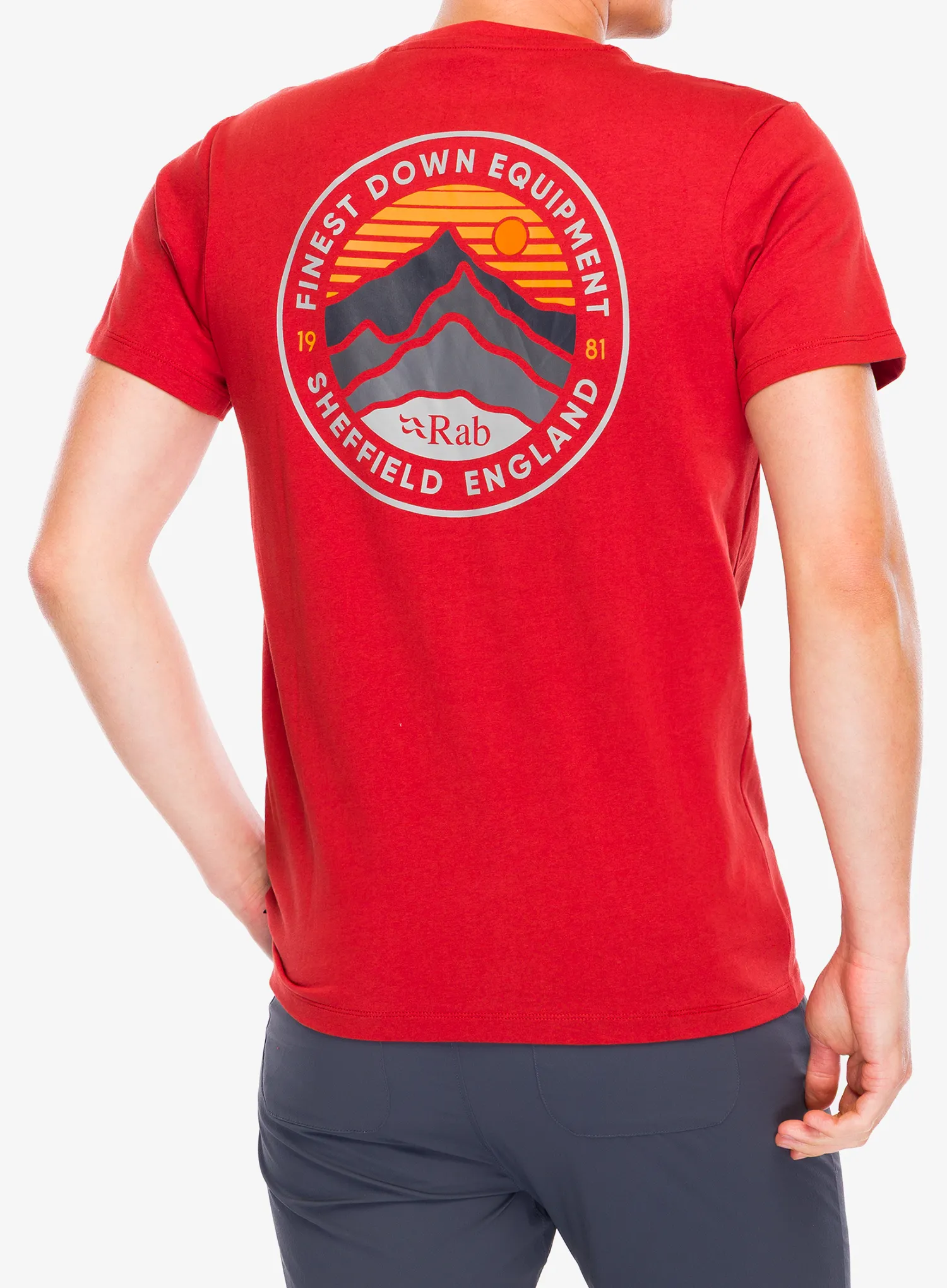 Rab Basecamp 3 Peak Tee Pamutpóló - red clay