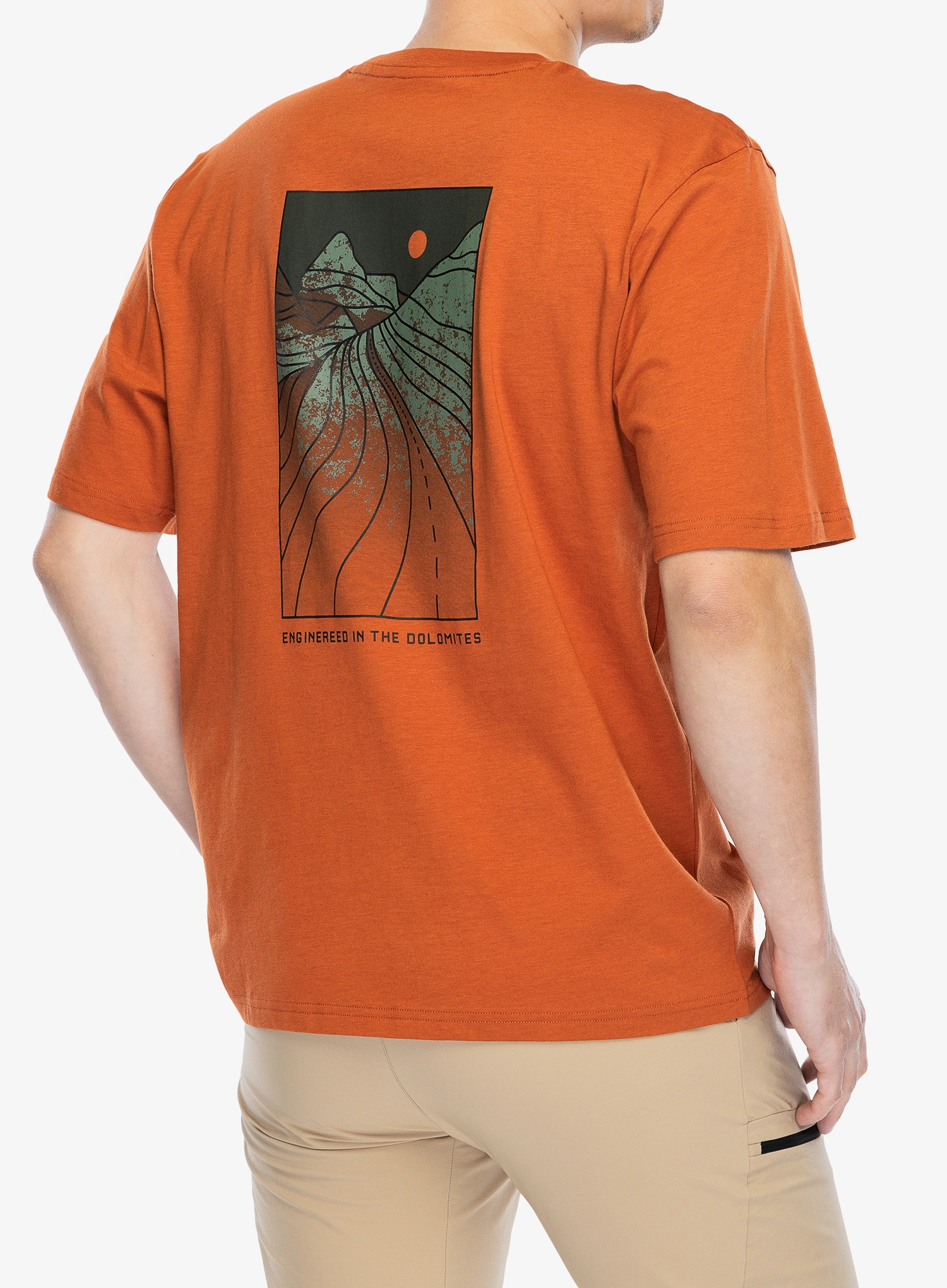 Salewa Eagle Sunset Loose T-Shirt Pamutpóló - bombay brown