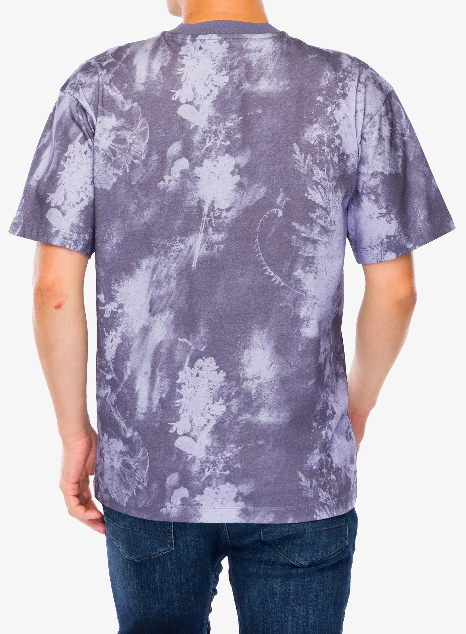 Salomon Canopy AO Print Tee Pamutpóló - blue granite