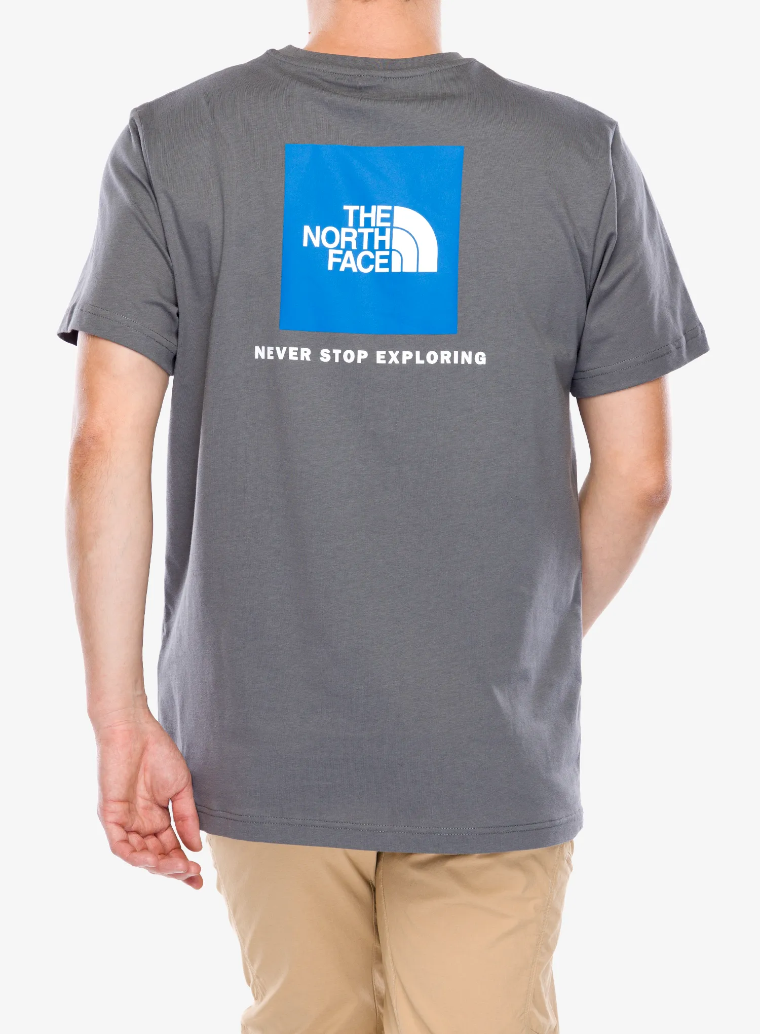The North Face S/S Redbox Tee Pamutpóló - smoked pearl/hero blue