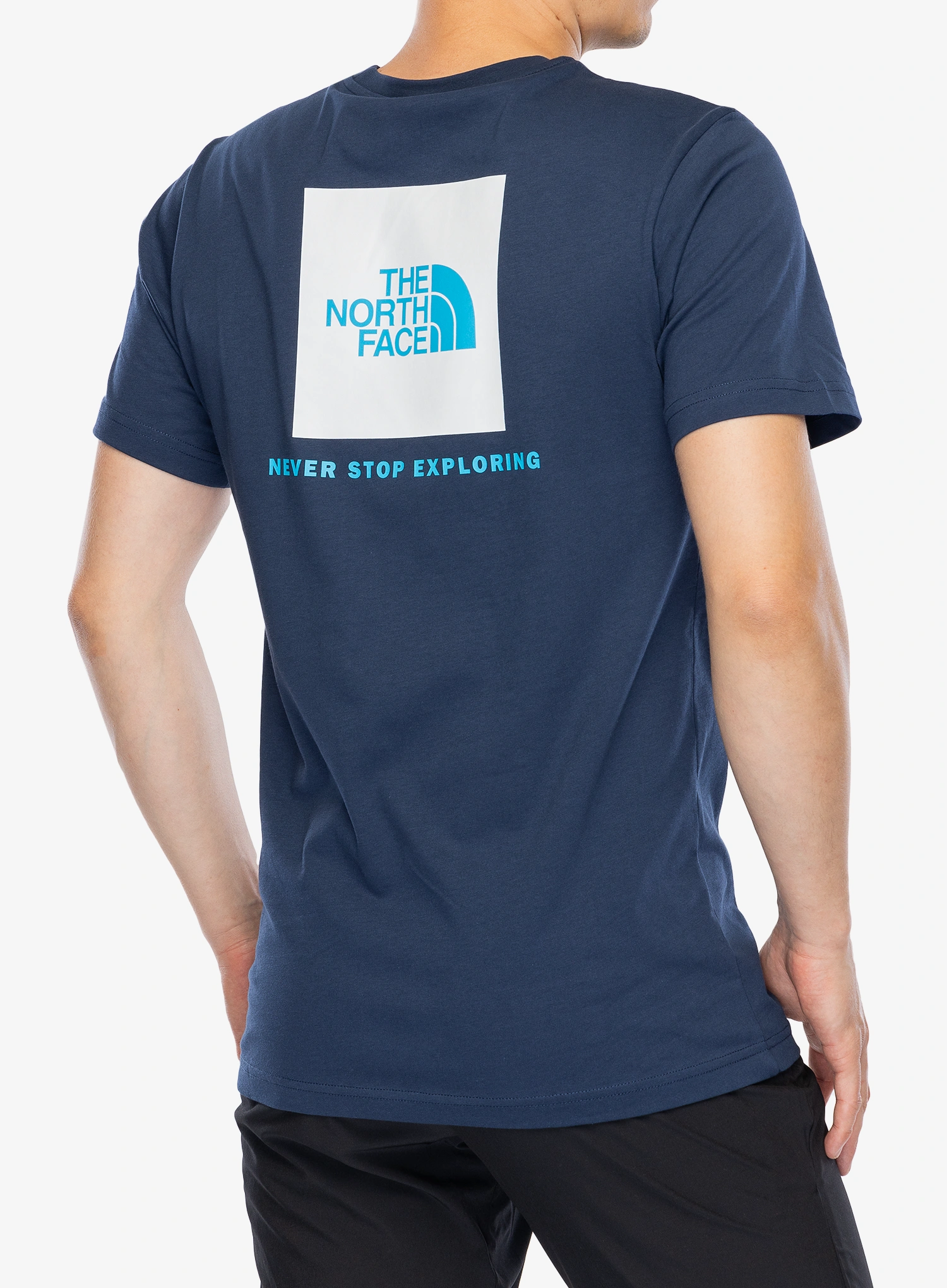 The North Face S/S Redbox Tee Pamutpóló - summit navy/tnf white