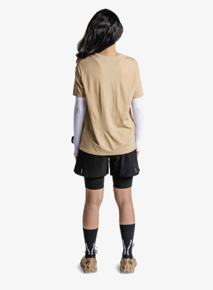 X-Bionic Xceed Run Discover Shirt Női futópóló - sand/sand