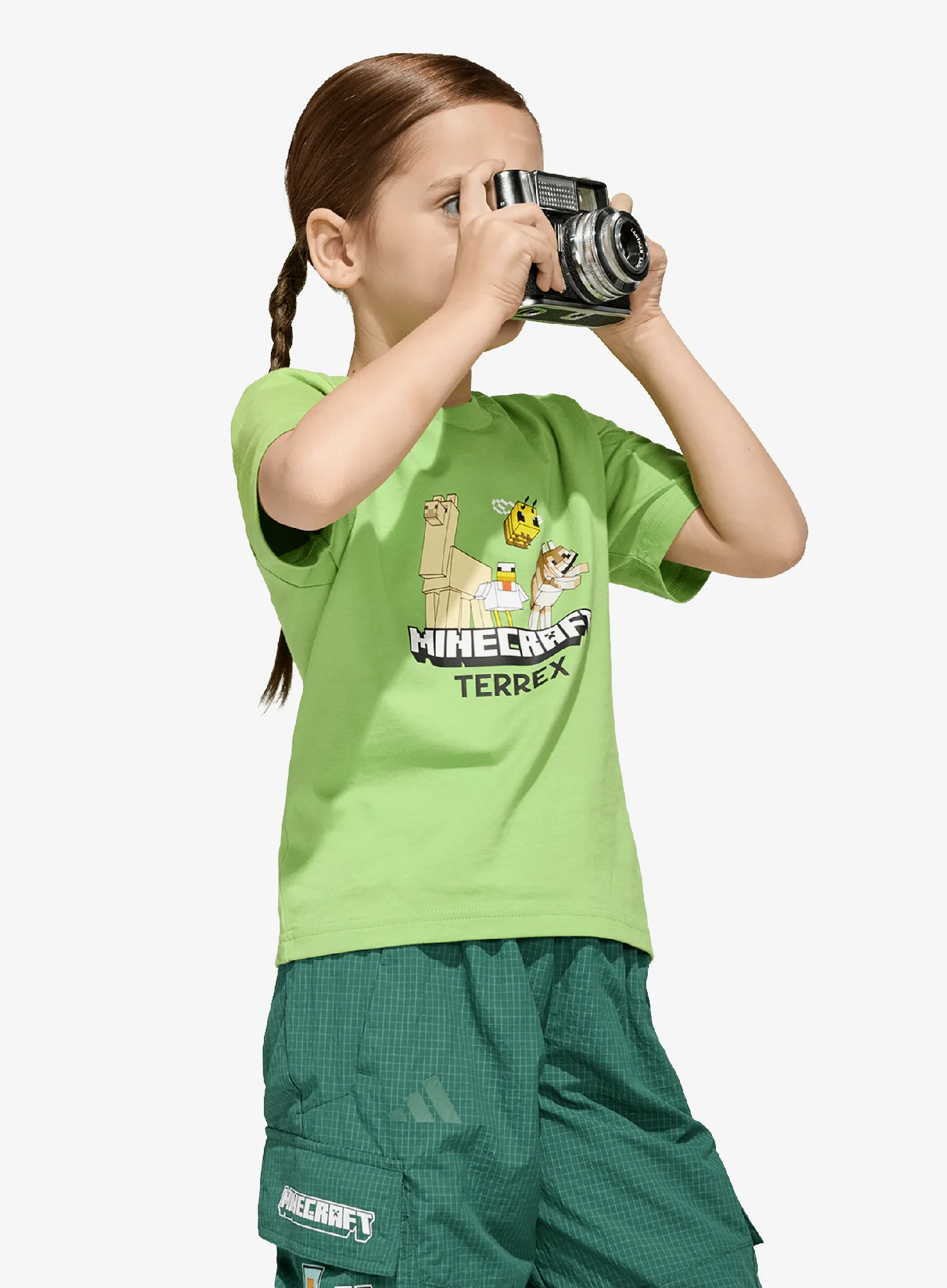 adidas TERREX Minecraft Tee Póló fiúknak - semi lucid lime