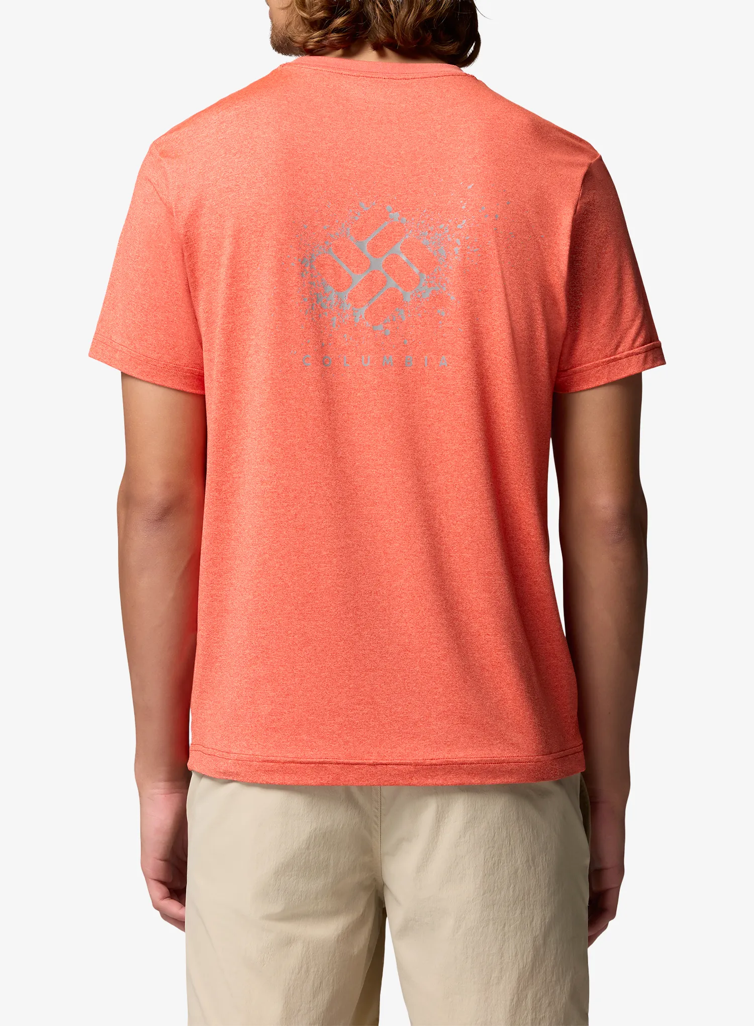 Columbia Parsons Point S/S Back Graphic Tee Póló - s.sonic heather/splatter gem