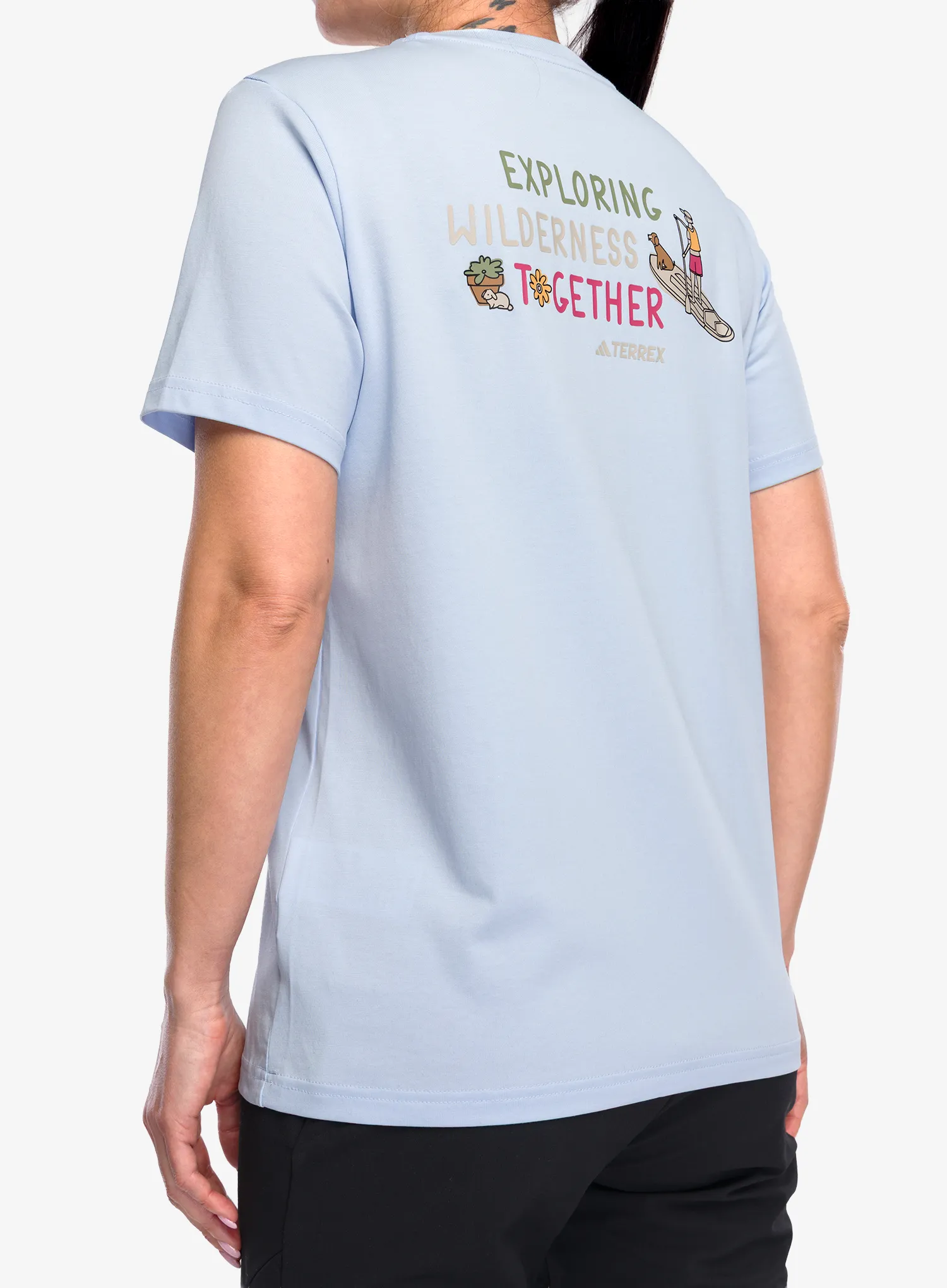 adidas TERREX Multi Graphic T-Shirt Női póló - crystal sky