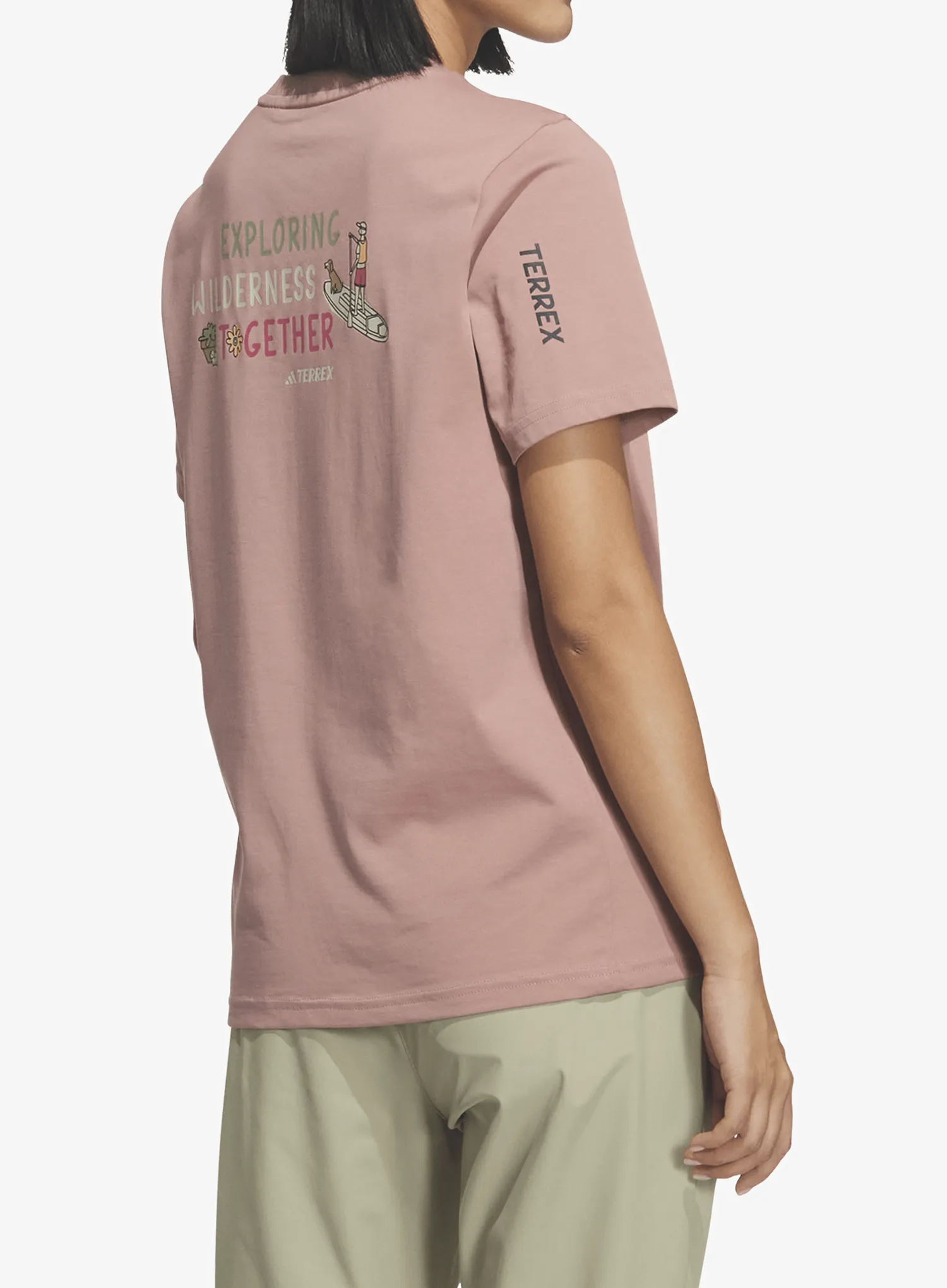 adidas TERREX Multi Graphic T-Shirt Női póló - warm clay