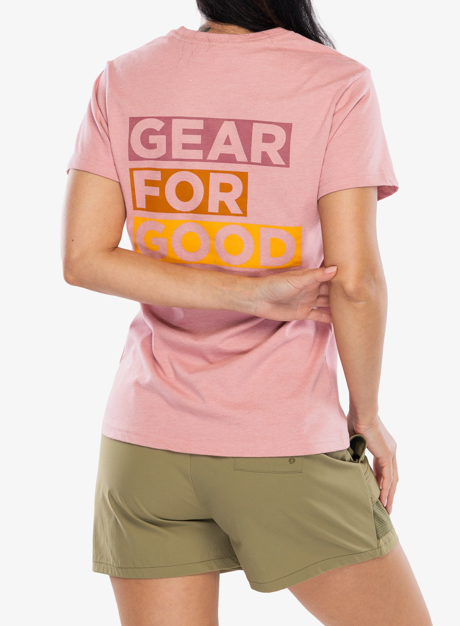 Cotopaxi Gear For Good Stripes T-Shirt Női póló - rose
