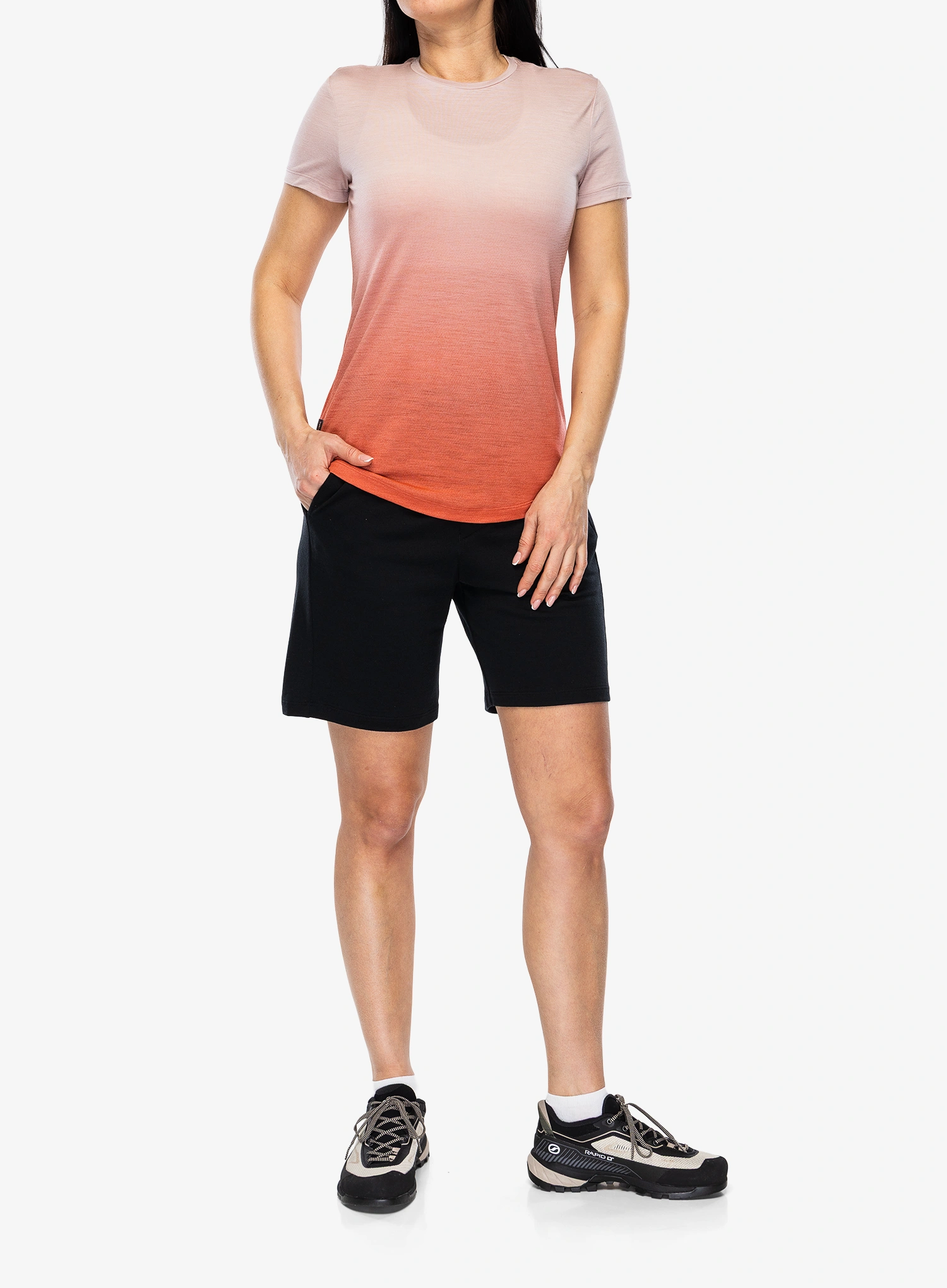 Icebreaker Merino 125 Cool-Lit Sphere SS Tee Alta Női póló - pink quartz