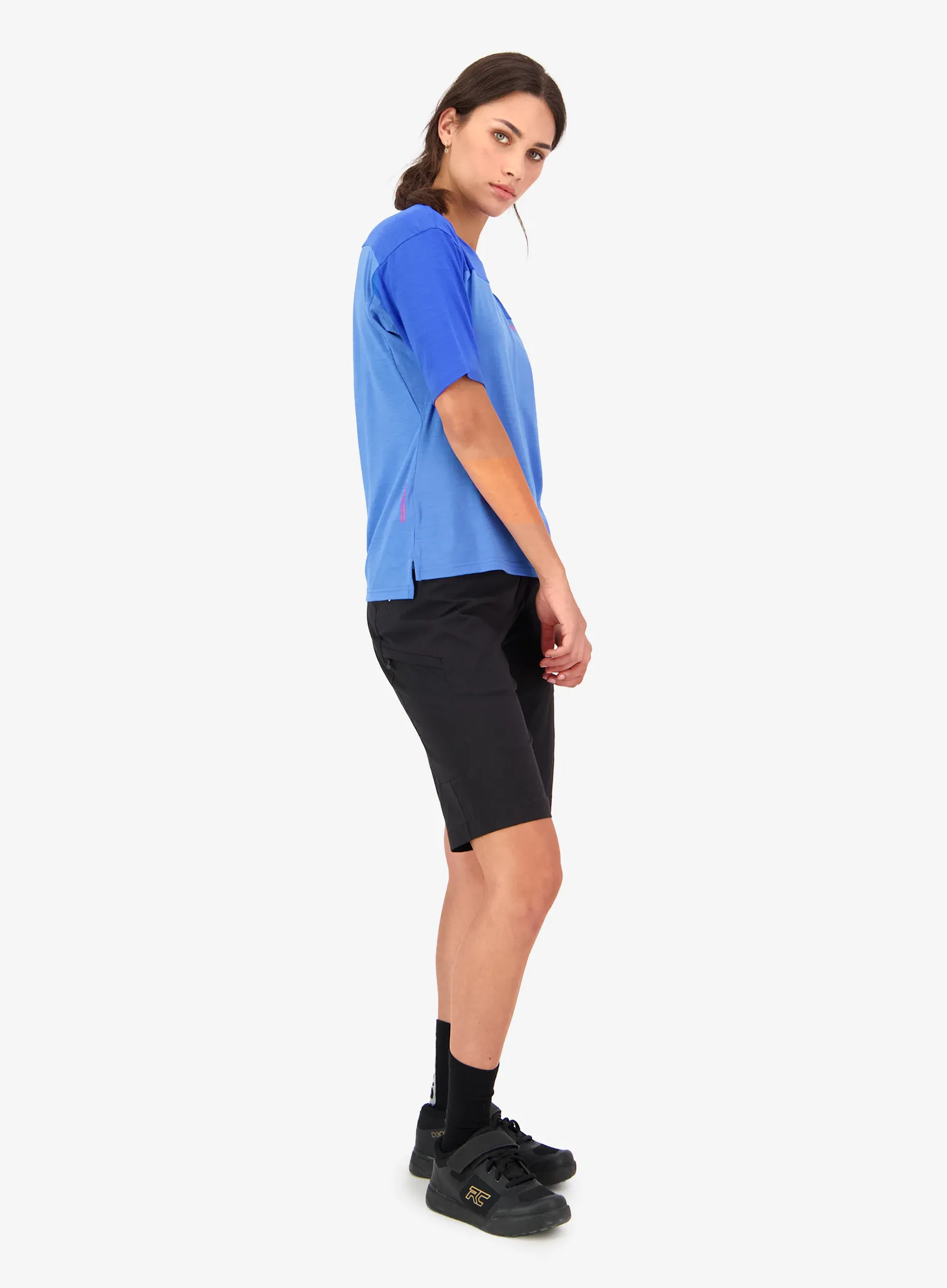 Mons Royale Diversion Merino Bike Jersey Short Sleeve Női póló - ocean/ultramarine