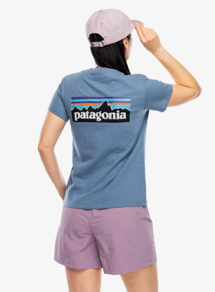 Patagonia P-6 Logo Responsibili-Tee Női póló - shore blue