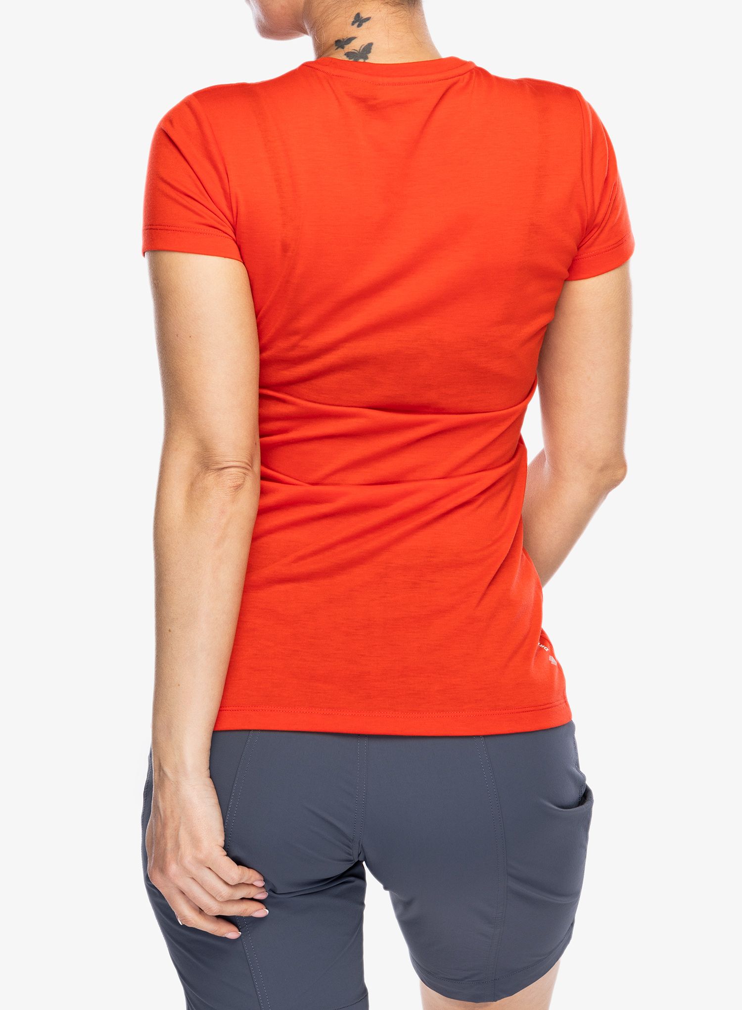 Salewa Solid Dry S/S Tee Női póló - flame new logo