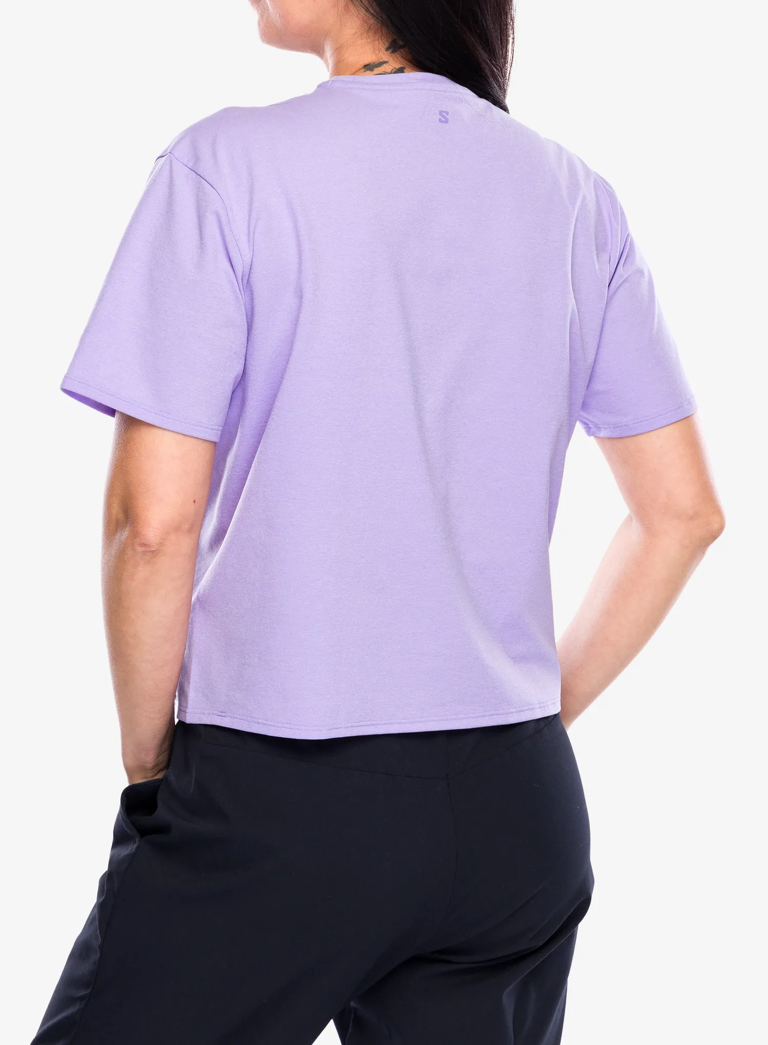 Salomon Trackline S/S Tee Női póló - violet tulip