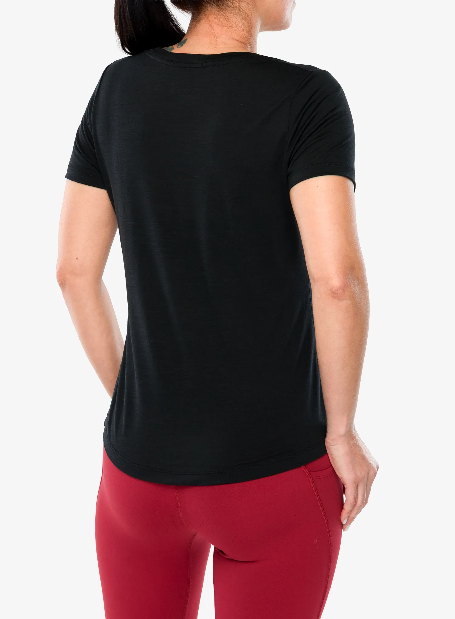 Smartwool Active Ultralite V-Neck Short Sleeve Női póló - black