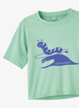 Patagonia Cap SW T-Shirt Póló gyerekeknek - caterpillar chill/rinsed green