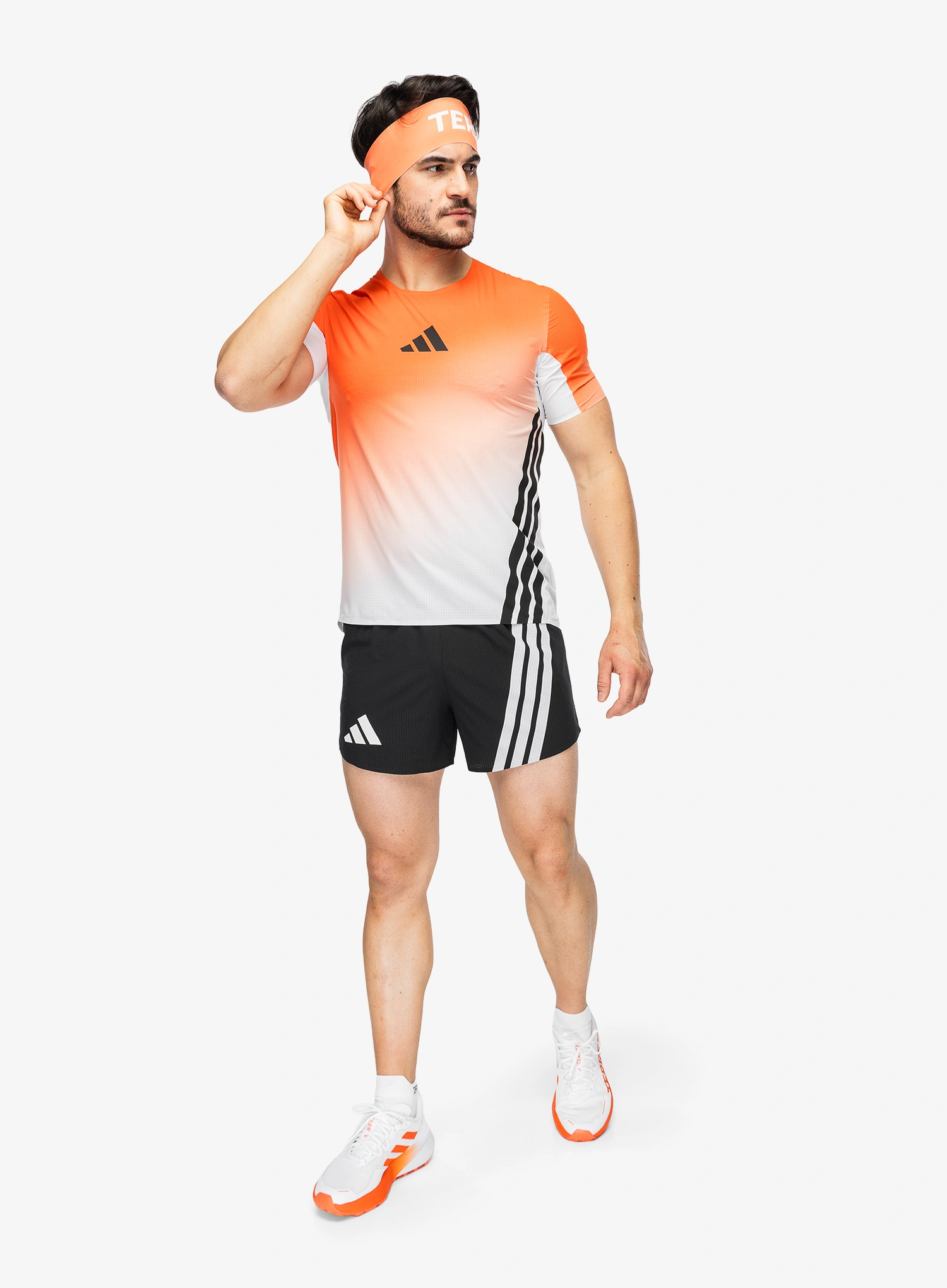 adidas TERREX Xperior Pro Tee Futópóló - white/semi impact orange