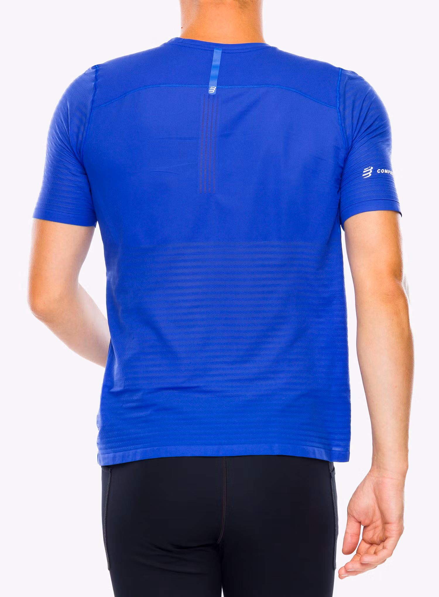Compressport Pro Racing S/S Tshirt M Futópóló - dazz blue