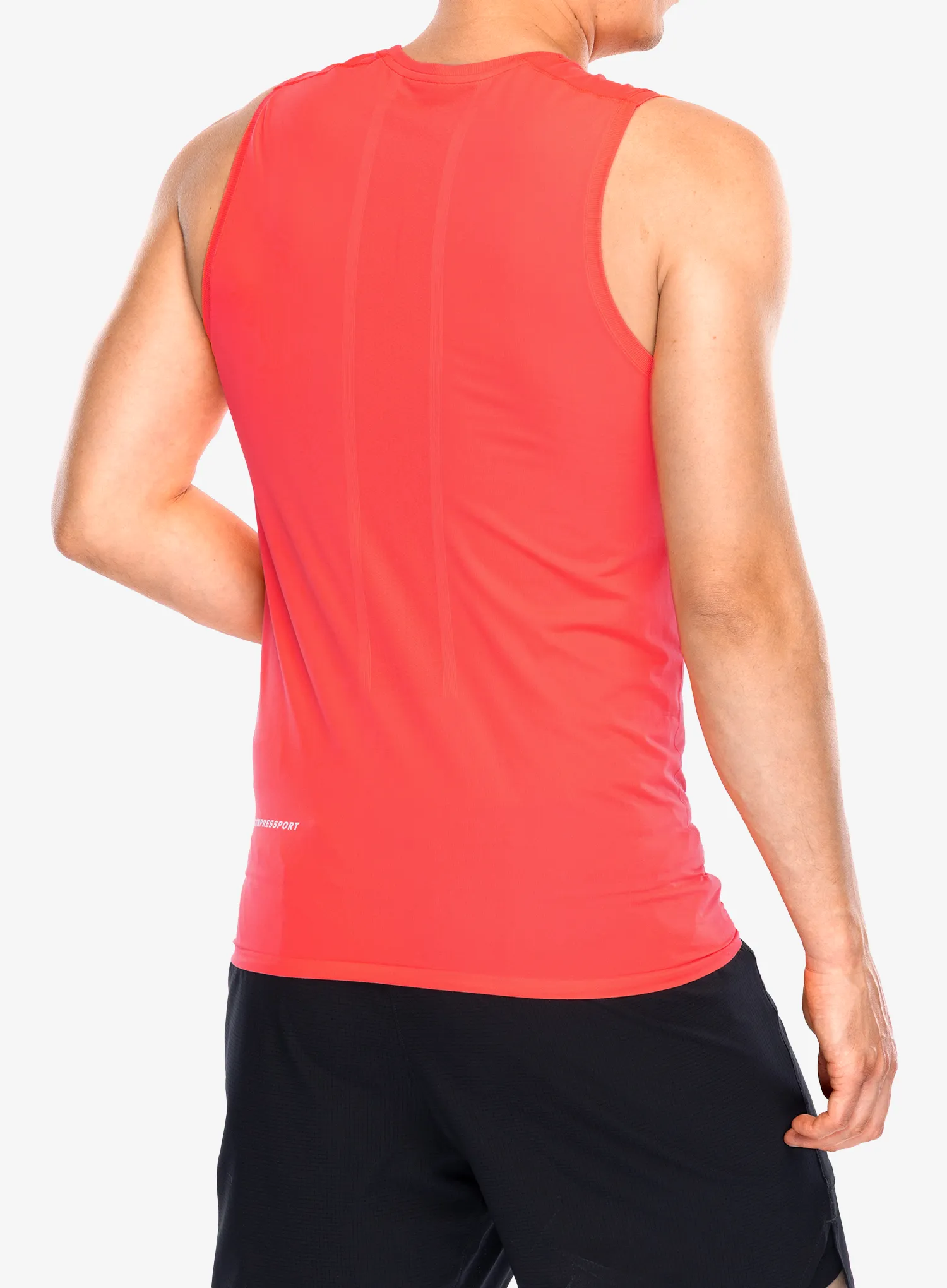 Compressport Trail Racing Tank Futópóló - fluo red