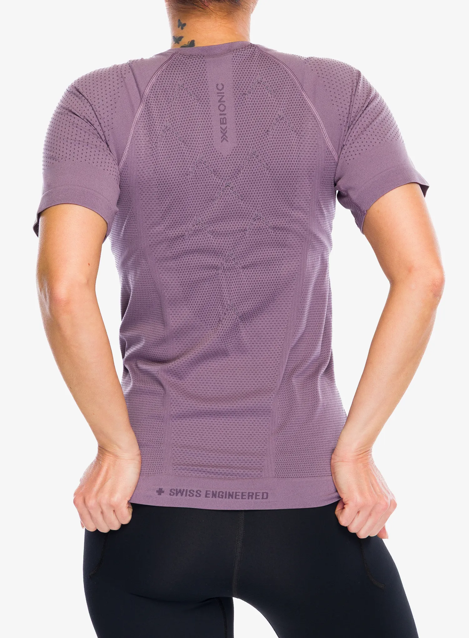 X-Bionic Xceed Run Shirt S/S Női futópólók - dusty lavender/lavender night