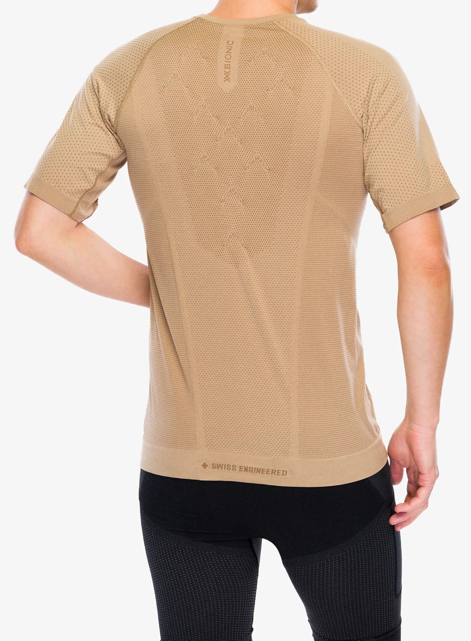 X-bionic Xceed Run Shirt S/S Futópóló - sand/dark sand
