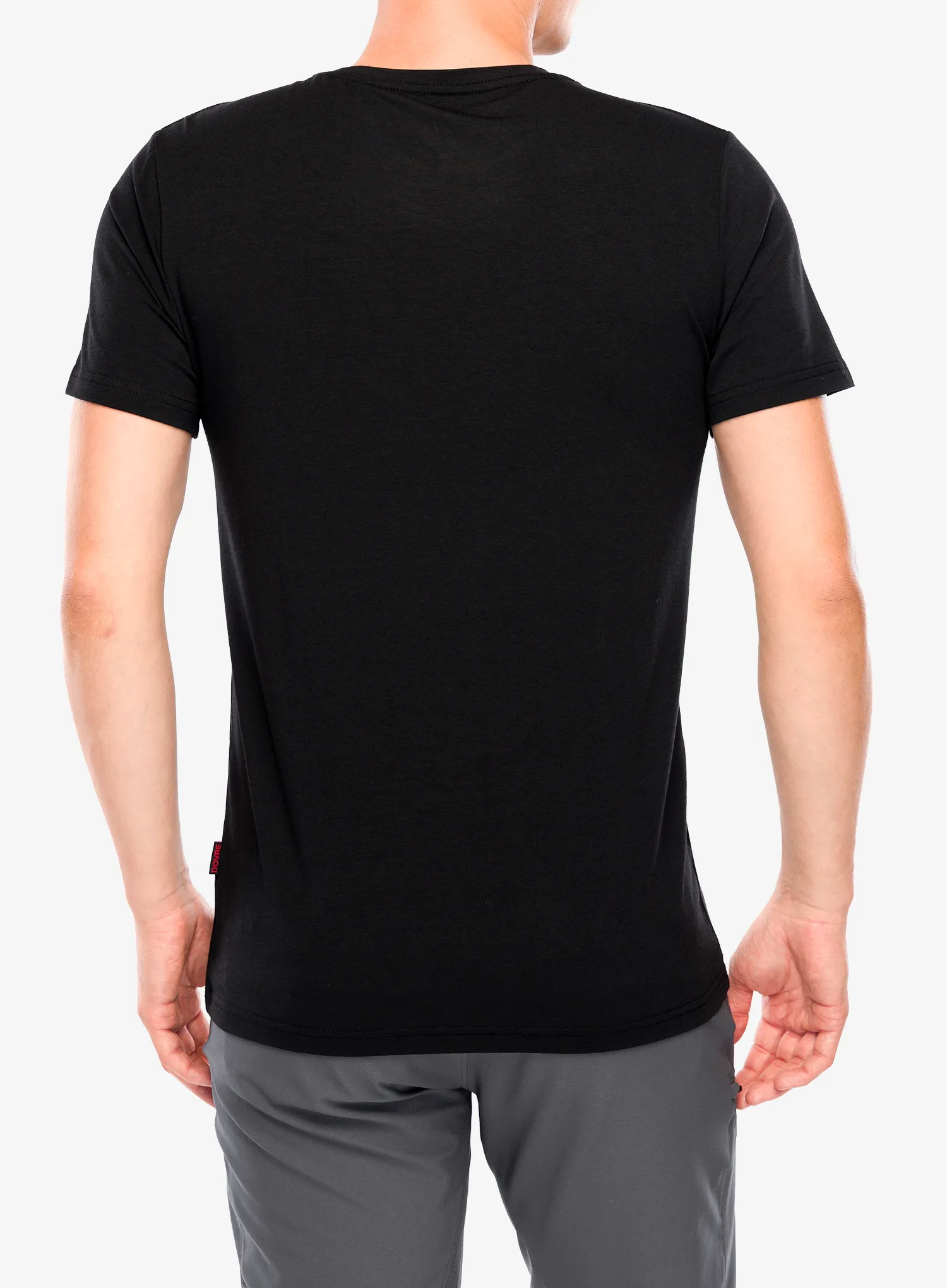 Dovre O-neck Bamboo Viscose T-shirt Póló - black