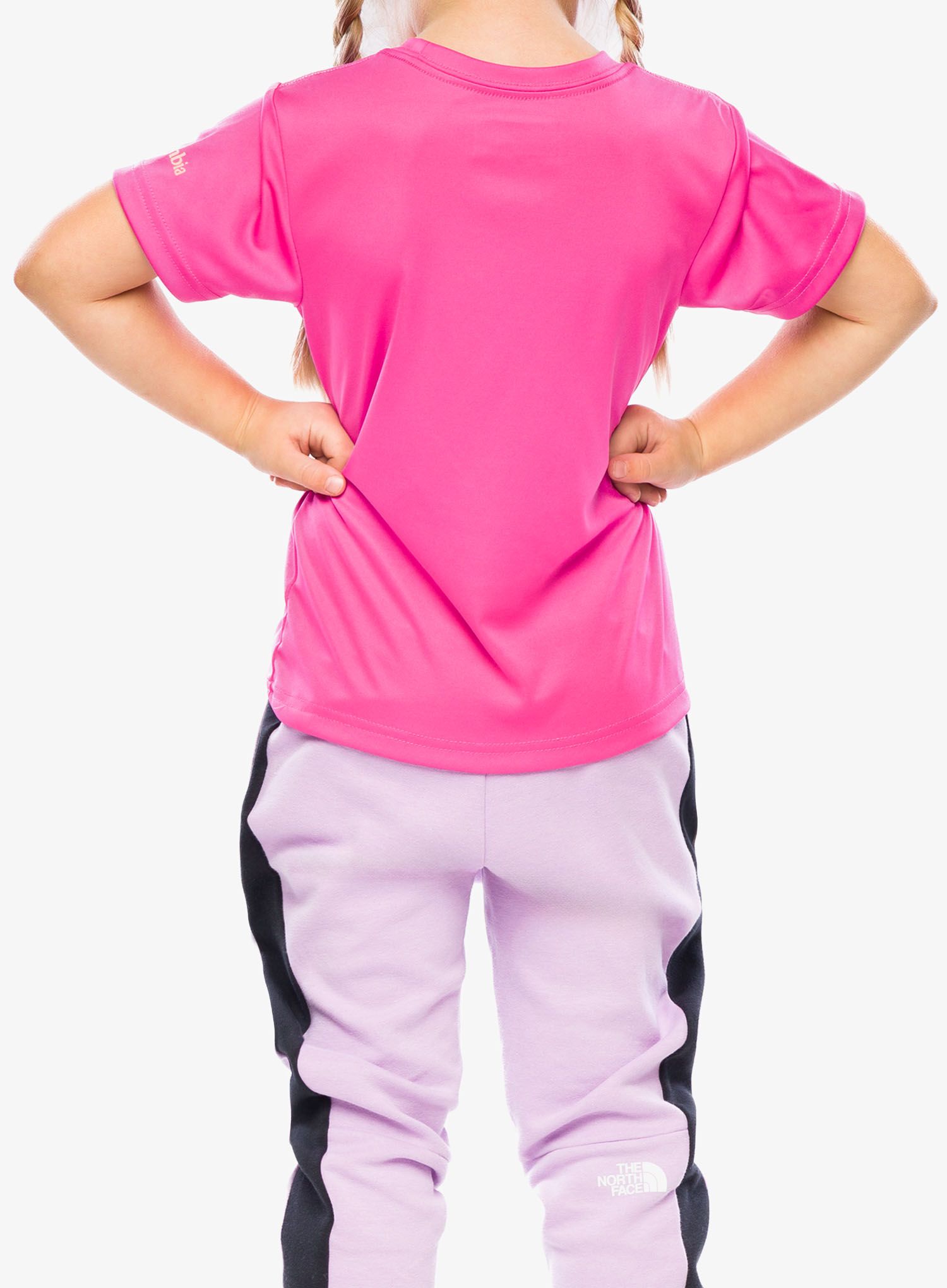 Columbia Mirror Creek Short Sleeve Graphic Shirt Póló Lányoknak - pink ice/graphic