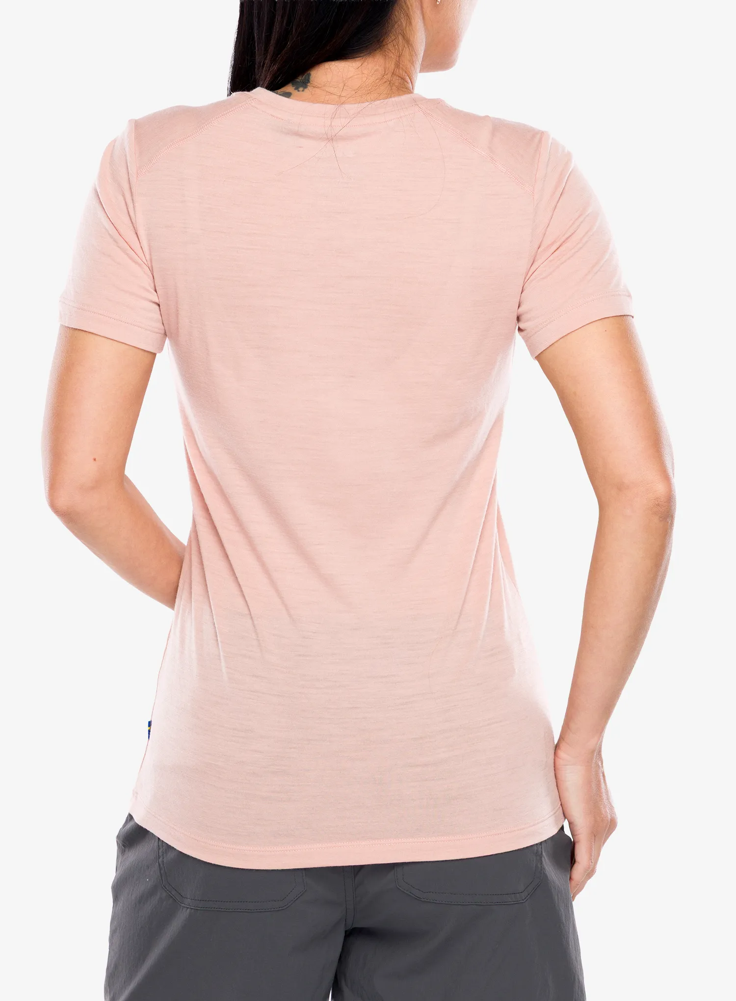 Fjallraven Abisko Wool Fox SS Női merino gyapjú póló - chalk rose/port
