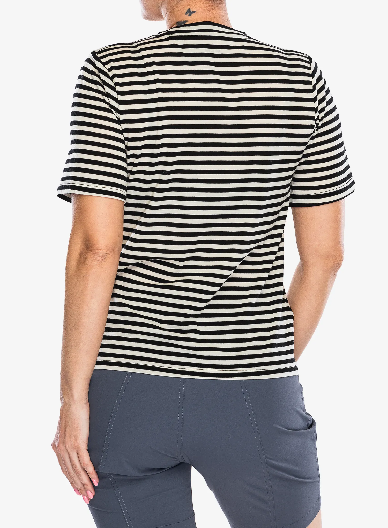 Mons Royale Icon Relaxed Tee Női merino gyapjú póló - MR stripe