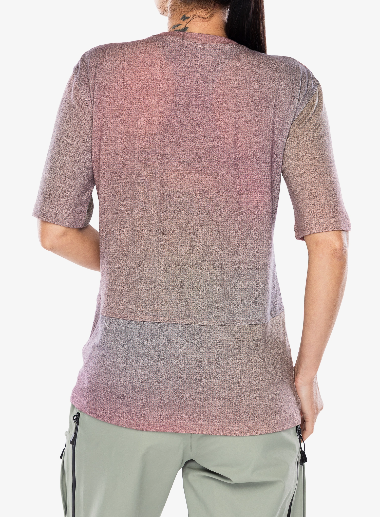 Ortovox 185 Merino Patch Print Ts Női merino gyapjú póló - aop dawn rose