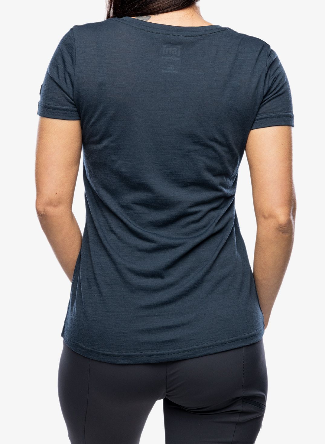 Super.natural Preikestolen Cliffs Tee Női merino gyapjú póló - blueberry/feather grey/copper
