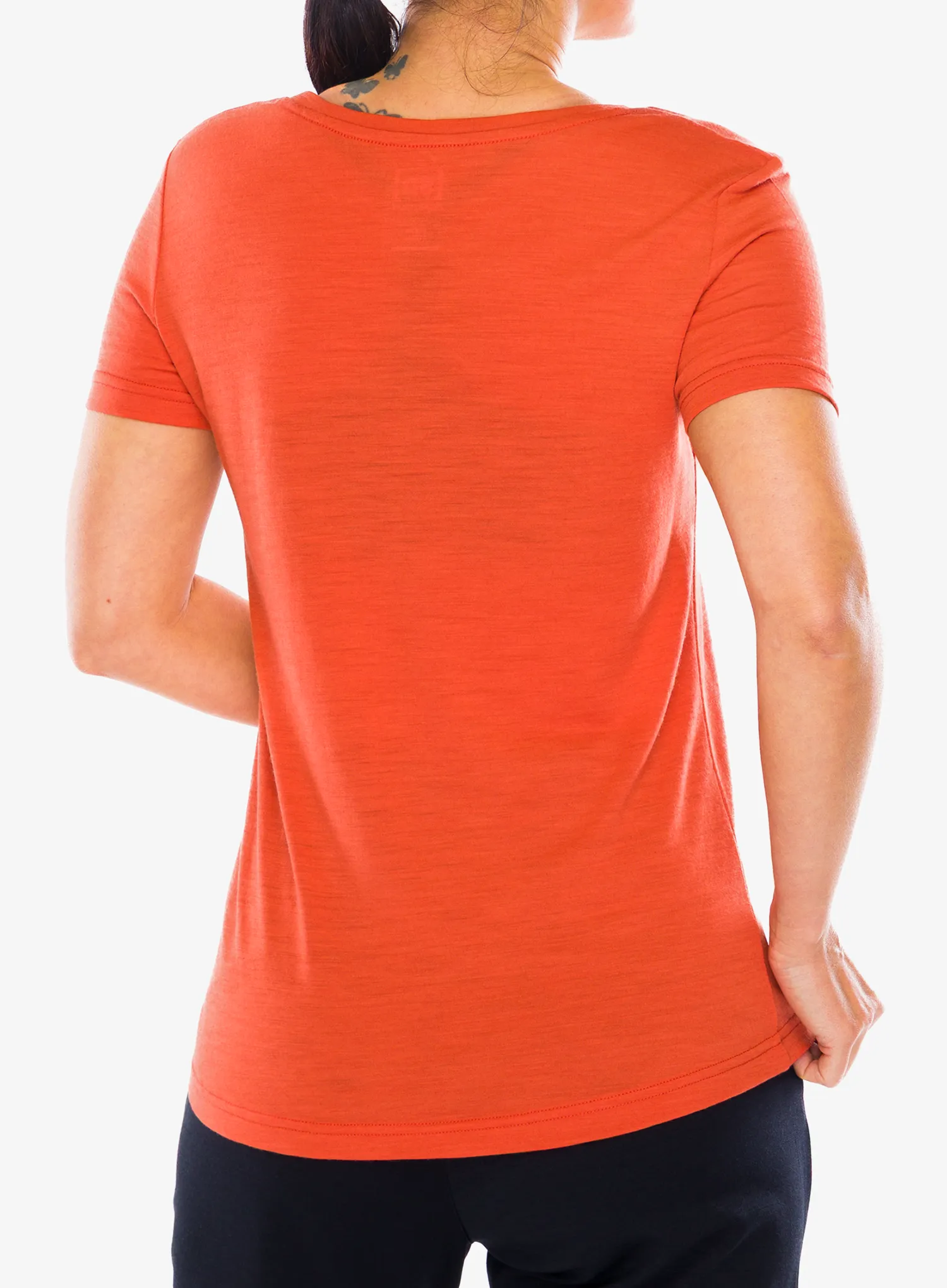 Super.natural Preikestolen Cliffs Tee Női merino gyapjú póló - chilli/feather grey/cooper