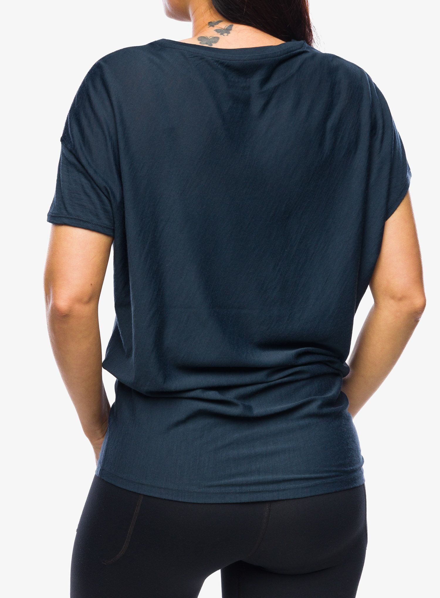 Super.natural Yoga Loose Tee Női merino gyapjú póló - blueberry