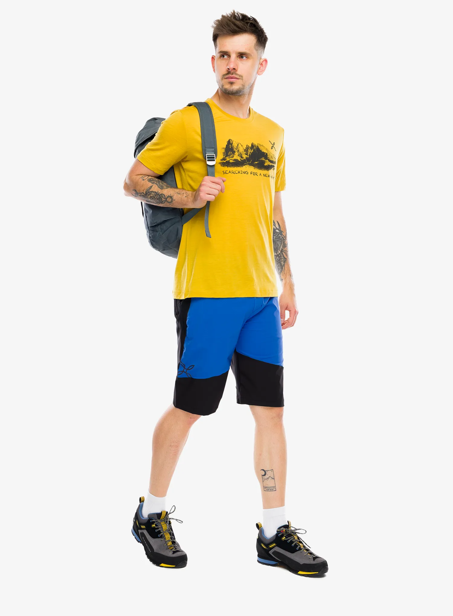 Montura Peaks Merino T-Shirt Merinó póló - mustard