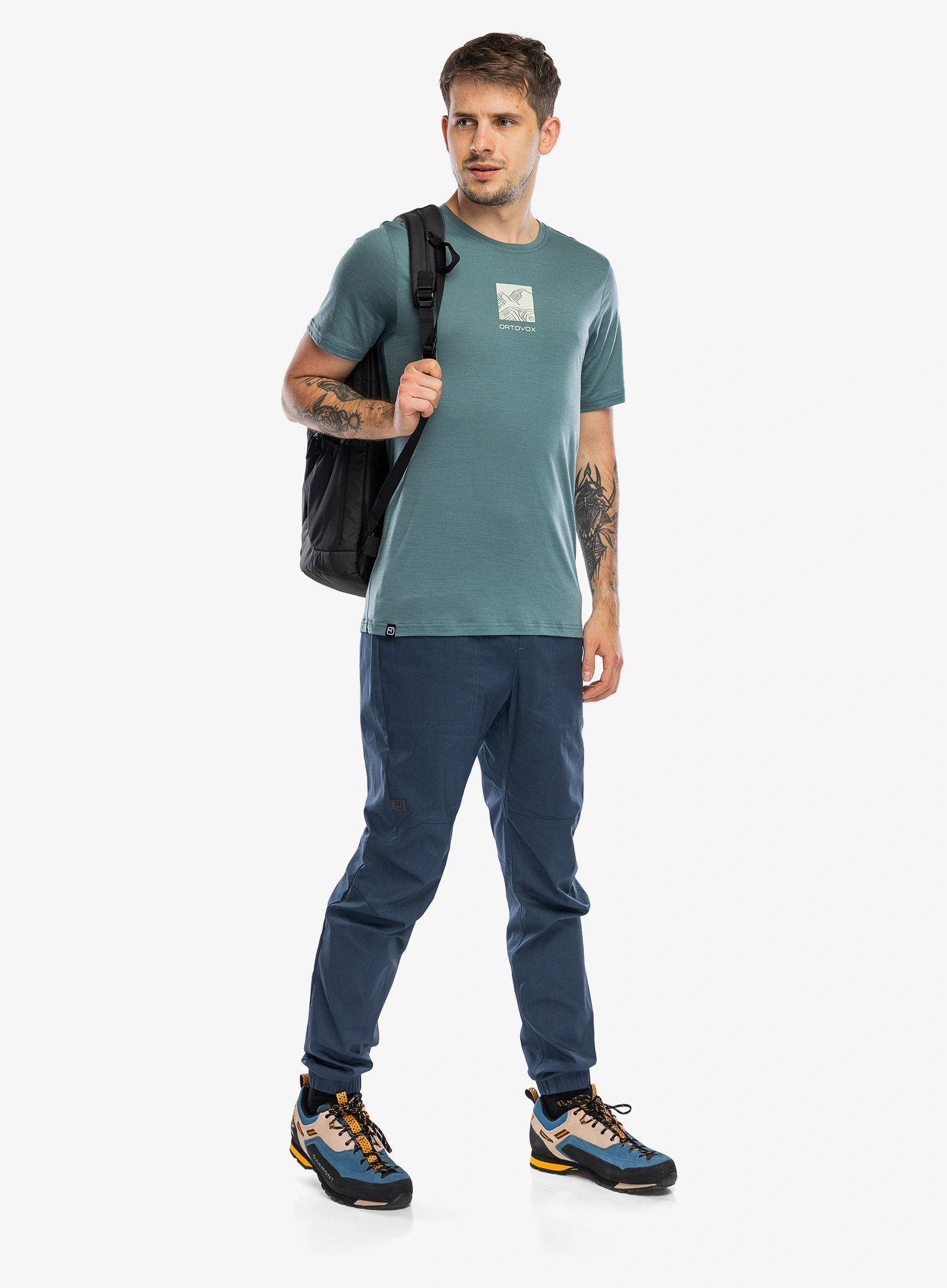 Ortovox 120 Cool Tec Abstract TS Merinó póló - arctic grey