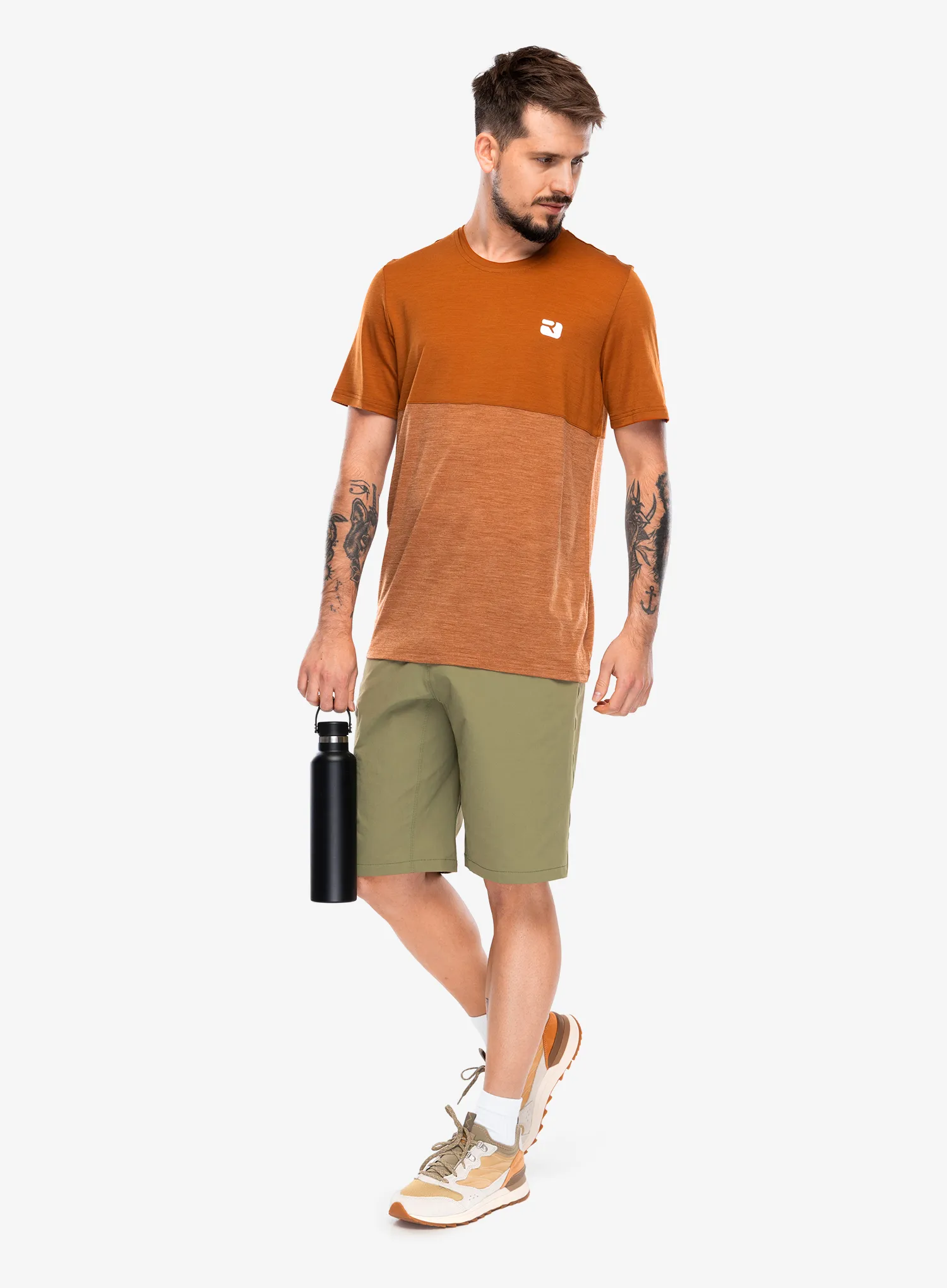 Ortovox 150 Cool Logo TS Merinó póló - bristle brown