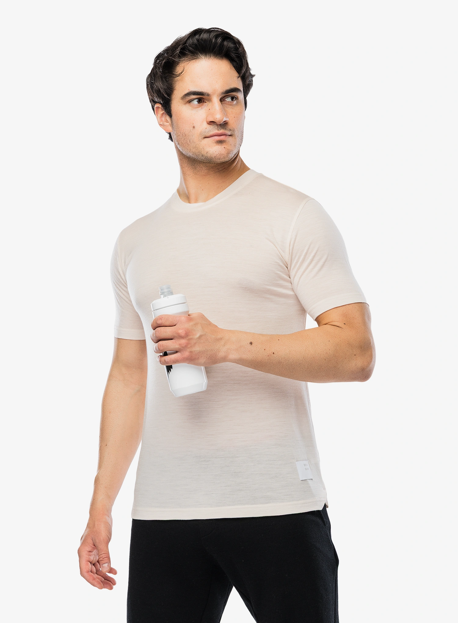 Sensor Merino Lite Tee SS Merinó póló - mottled beige